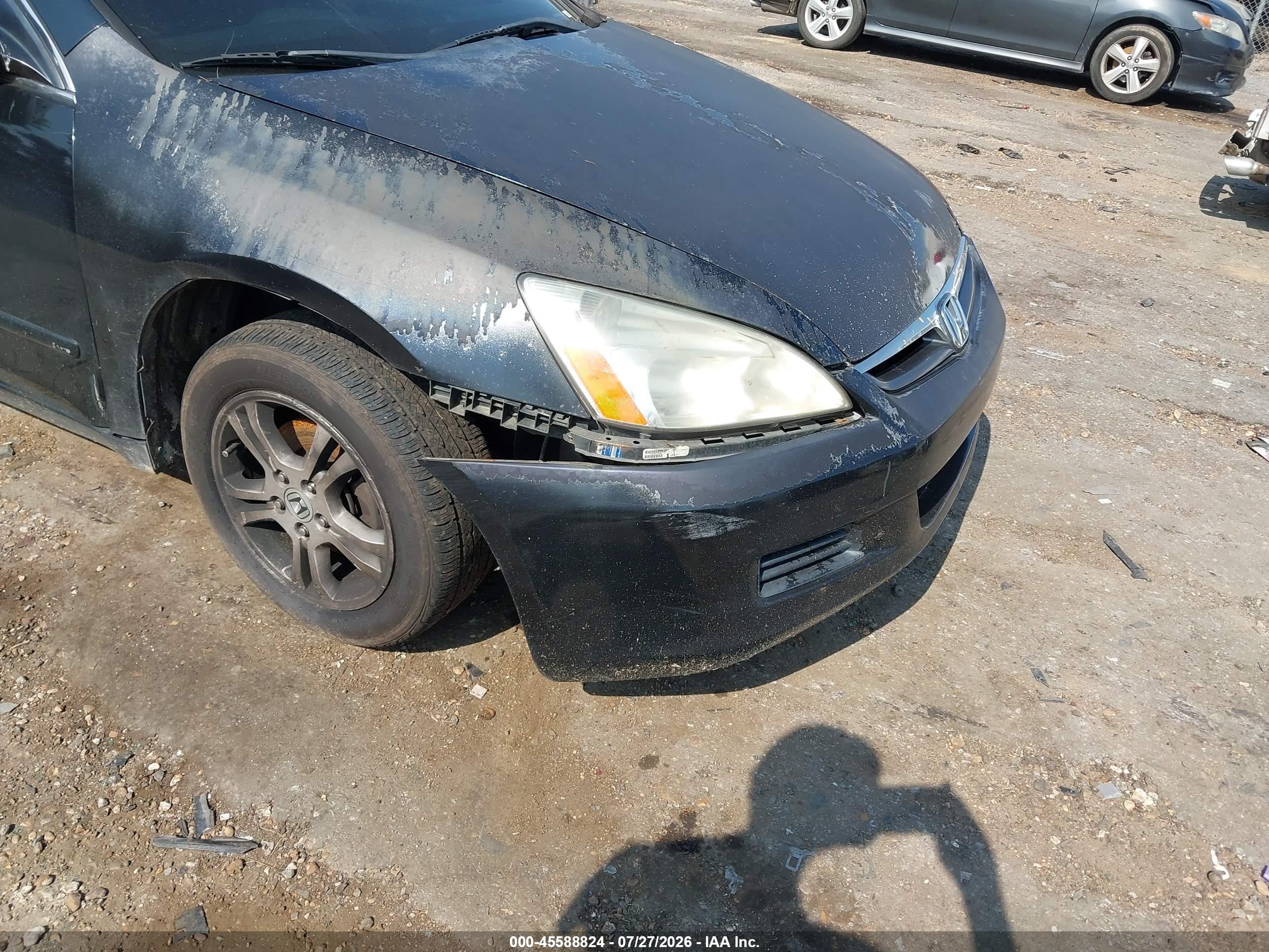 2007 Honda Accord 2.4 Ex Black vin: 1HGCM56877A096629