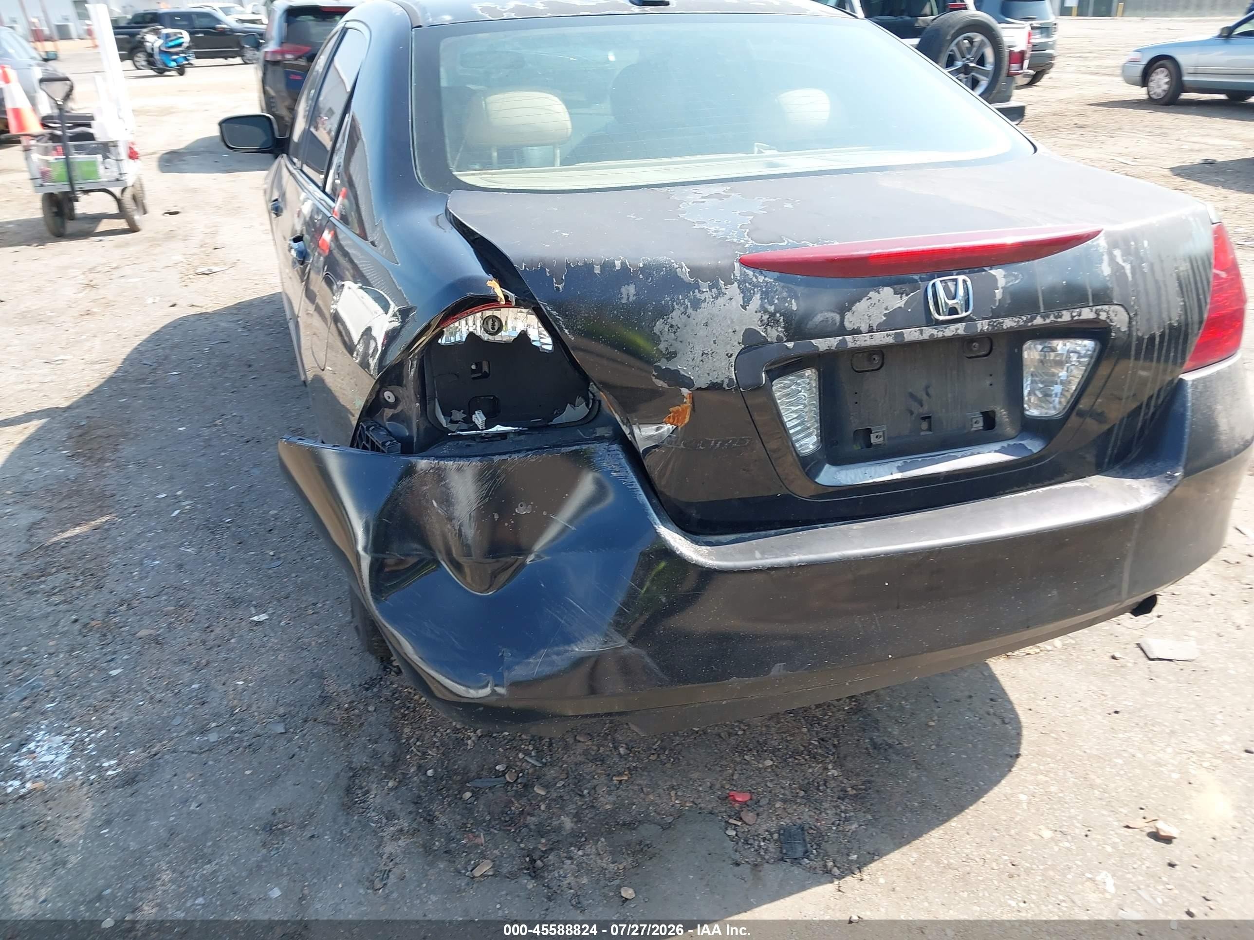 2007 Honda Accord 2.4 Ex Black vin: 1HGCM56877A096629