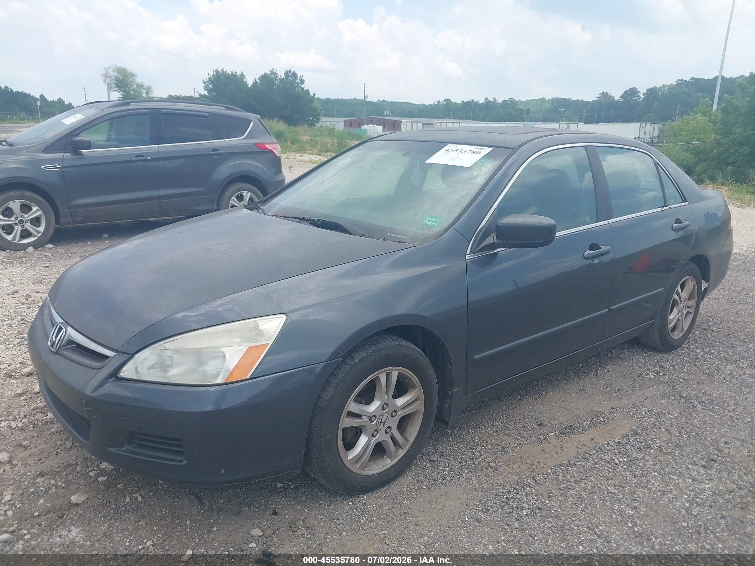 2007 Honda Accord 2.4 Ex Gray vin: 1HGCM56877A100338