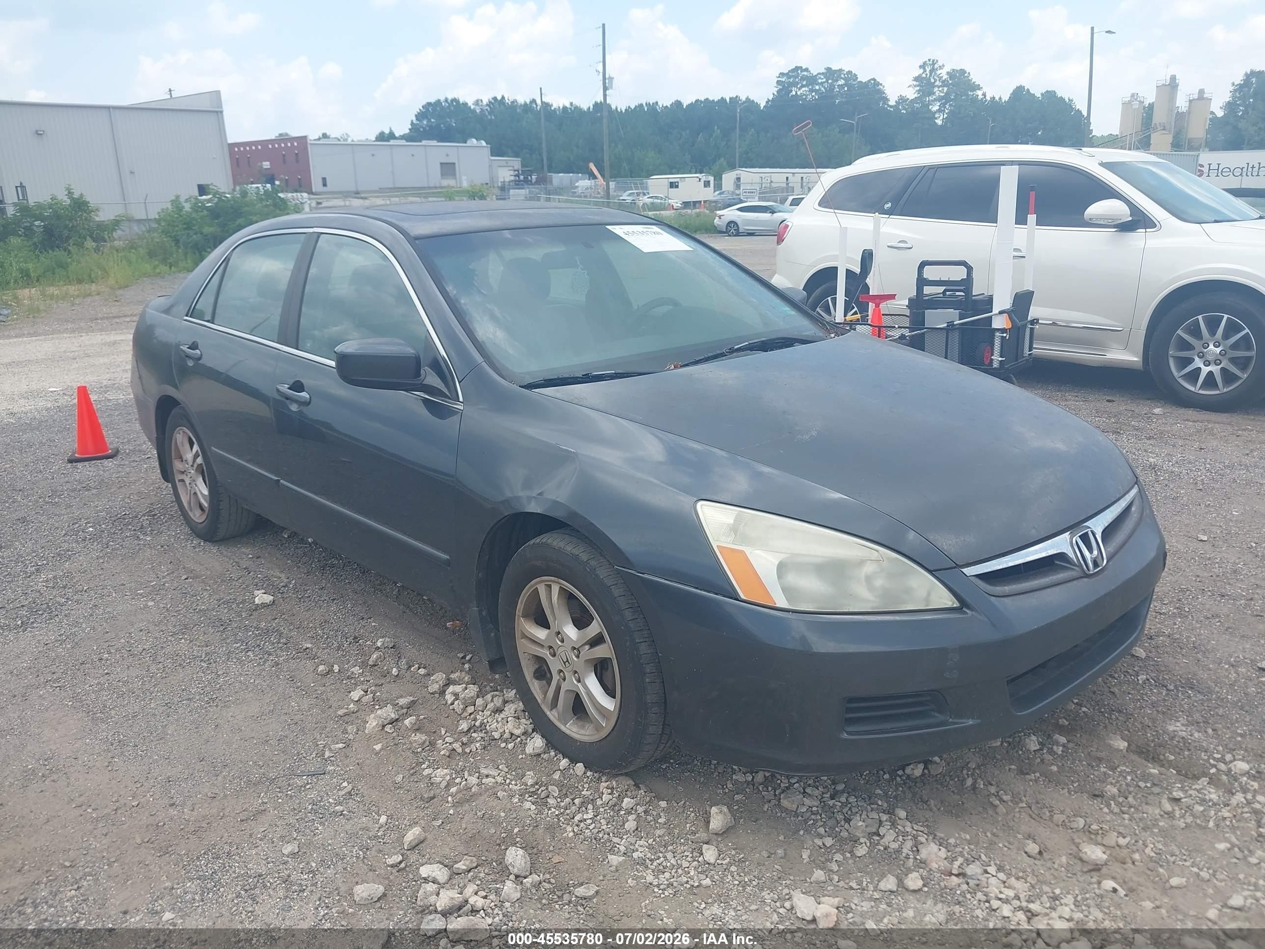 2007 Honda Accord 2.4 Ex Gray vin: 1HGCM56877A100338