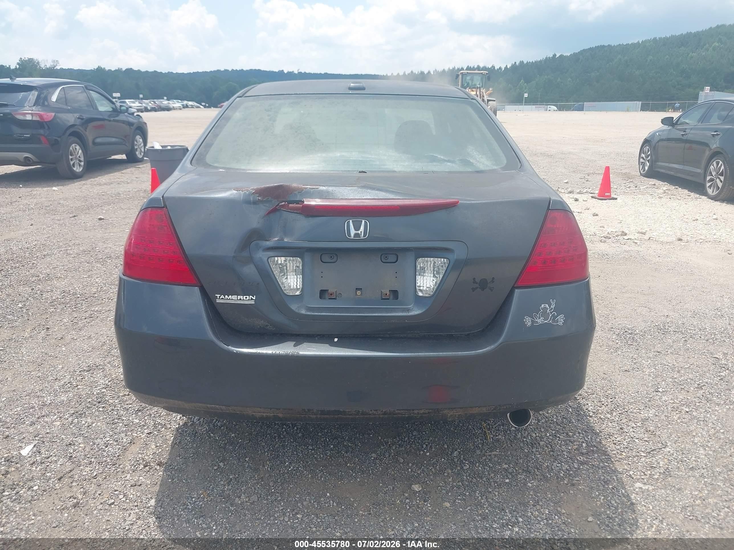 2007 Honda Accord 2.4 Ex Gray vin: 1HGCM56877A100338
