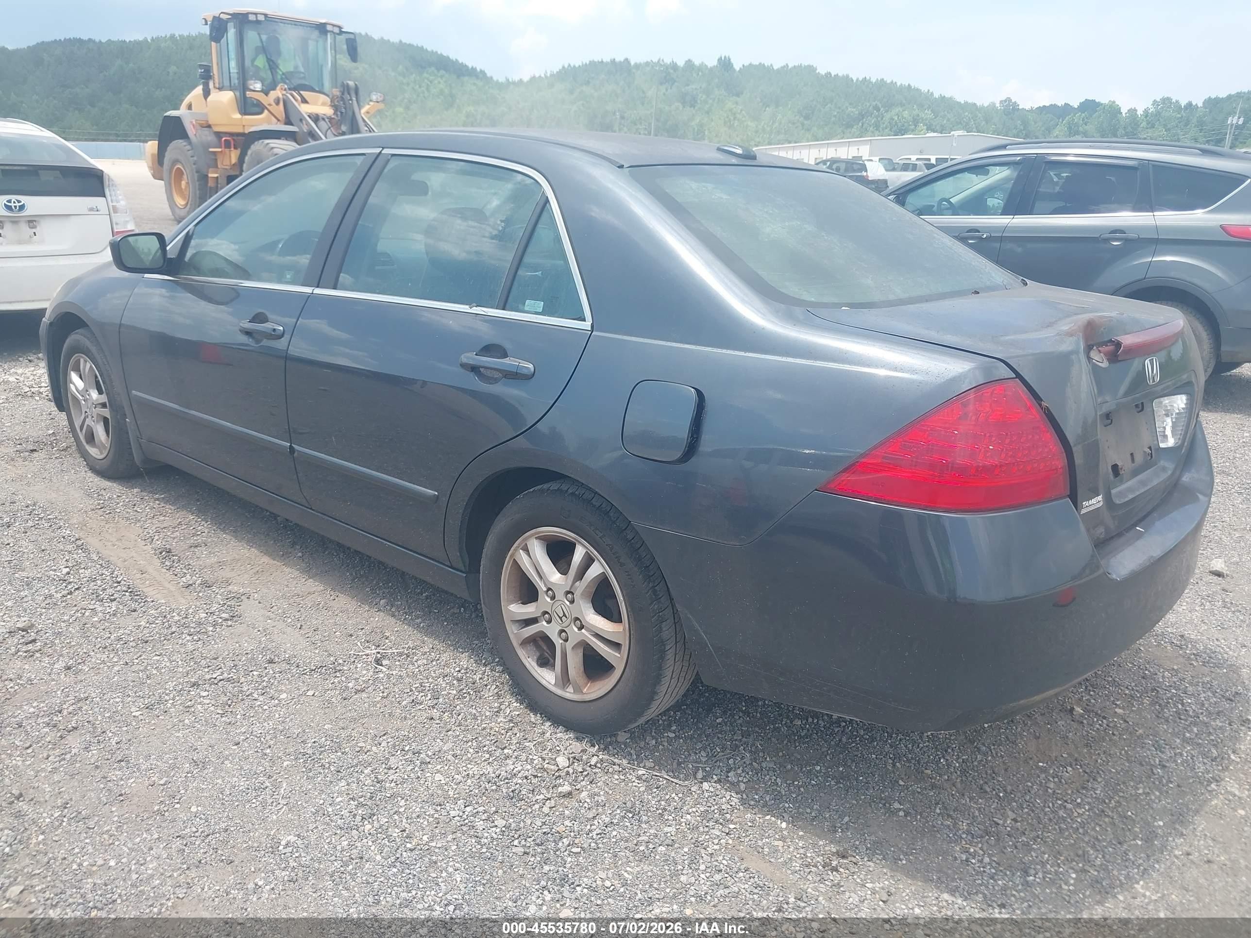 2007 Honda Accord 2.4 Ex Gray vin: 1HGCM56877A100338