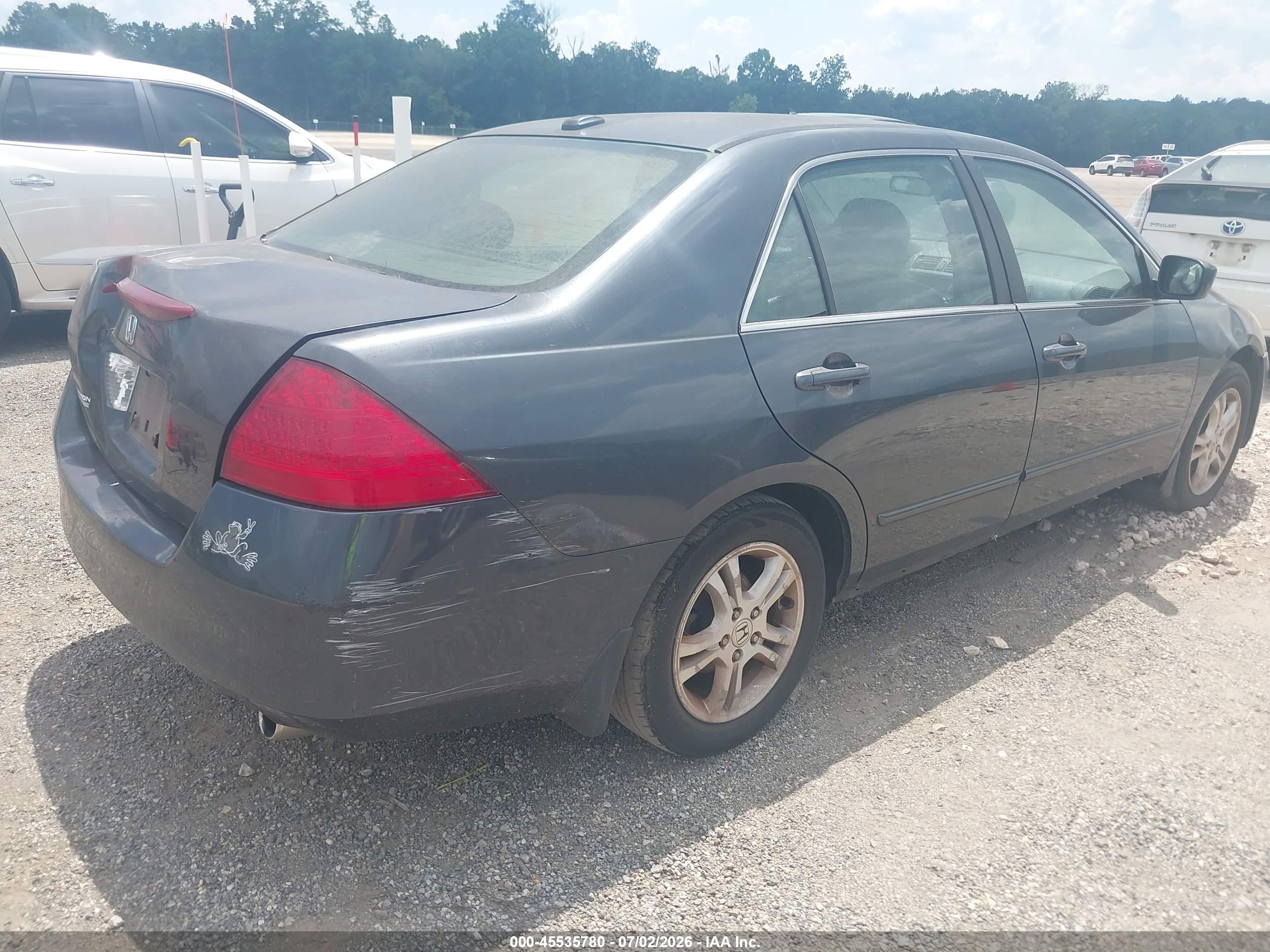 2007 Honda Accord 2.4 Ex Gray vin: 1HGCM56877A100338