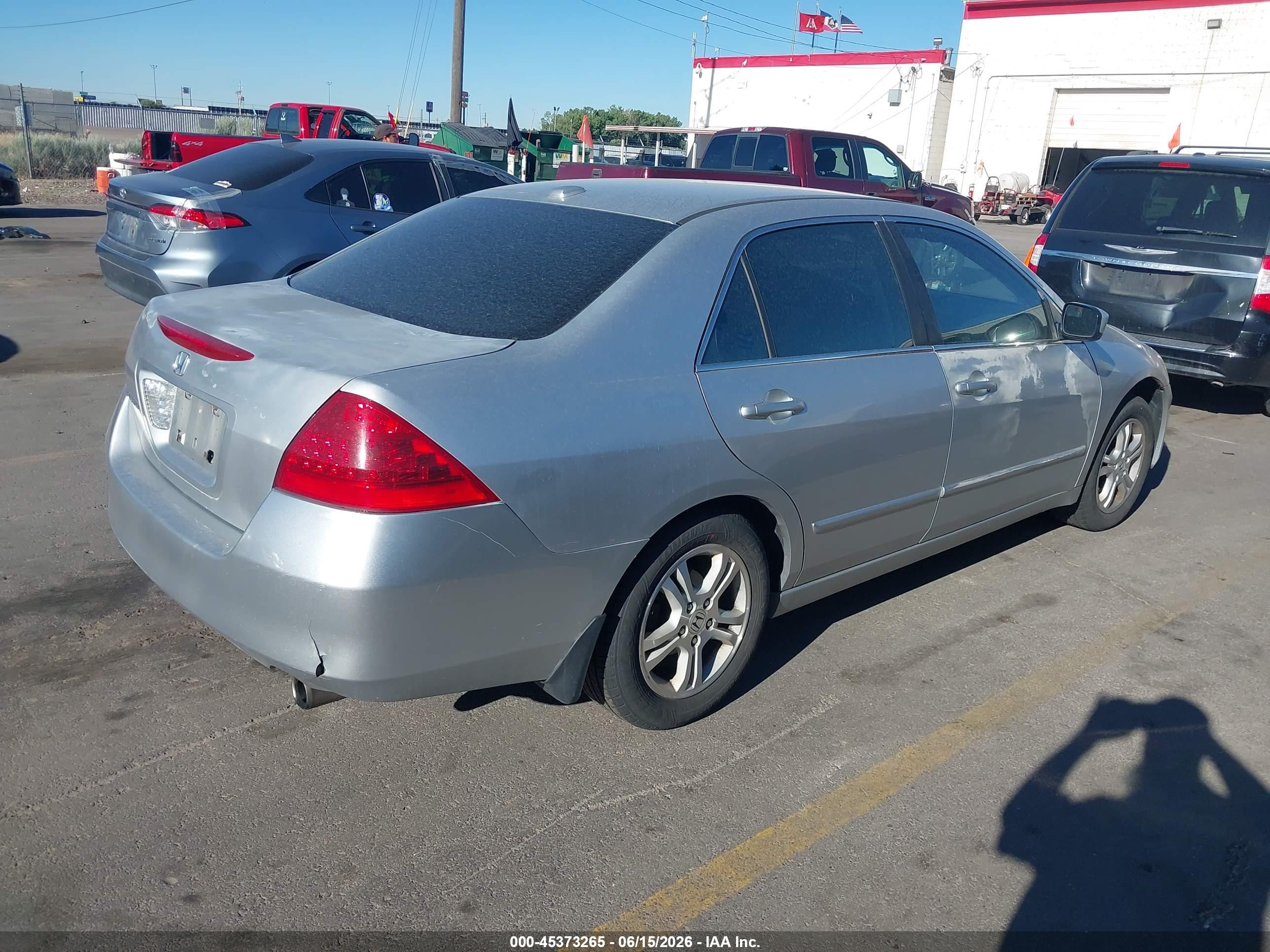 2007 Honda Accord 2.4 Ex Gray vin: 1HGCM56877A116006