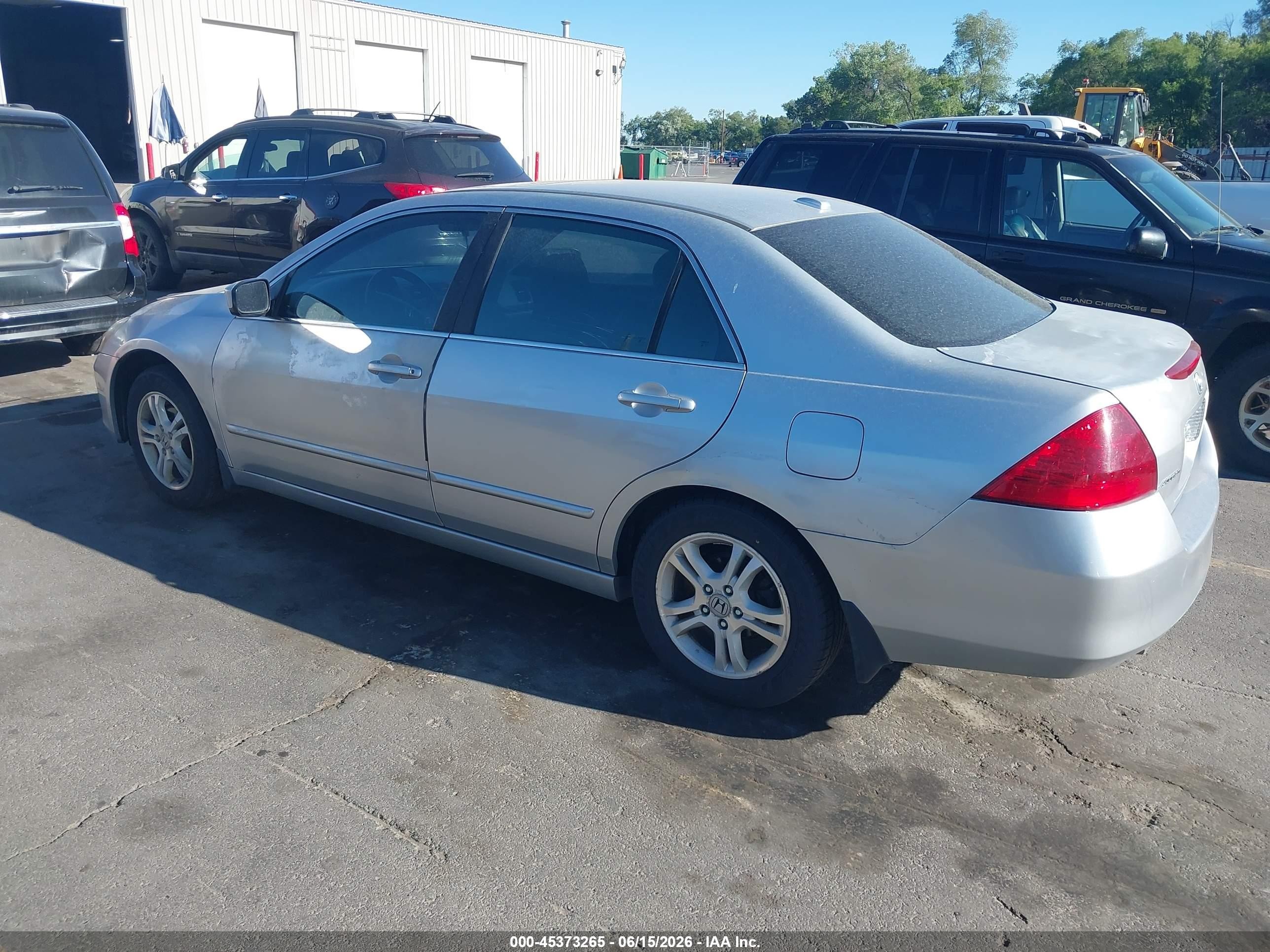 2007 Honda Accord 2.4 Ex Gray vin: 1HGCM56877A116006