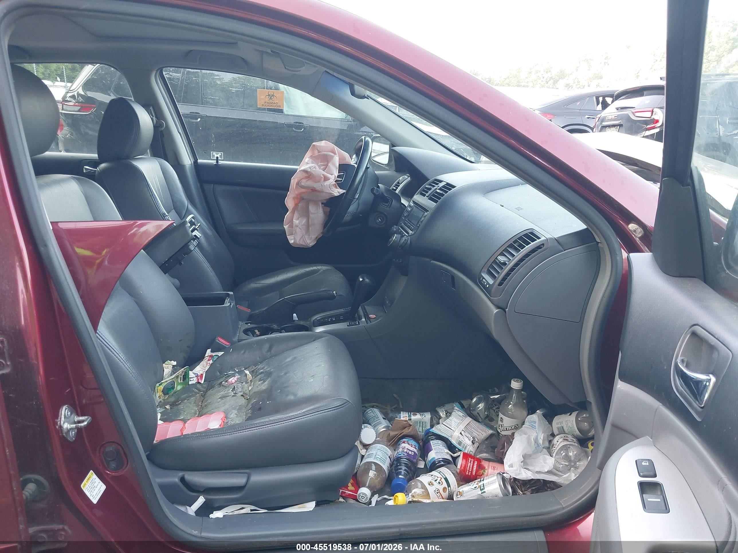 2004 Honda Accord 2.4 Ex Темно-бордовый vin: 1HGCM56884A066437