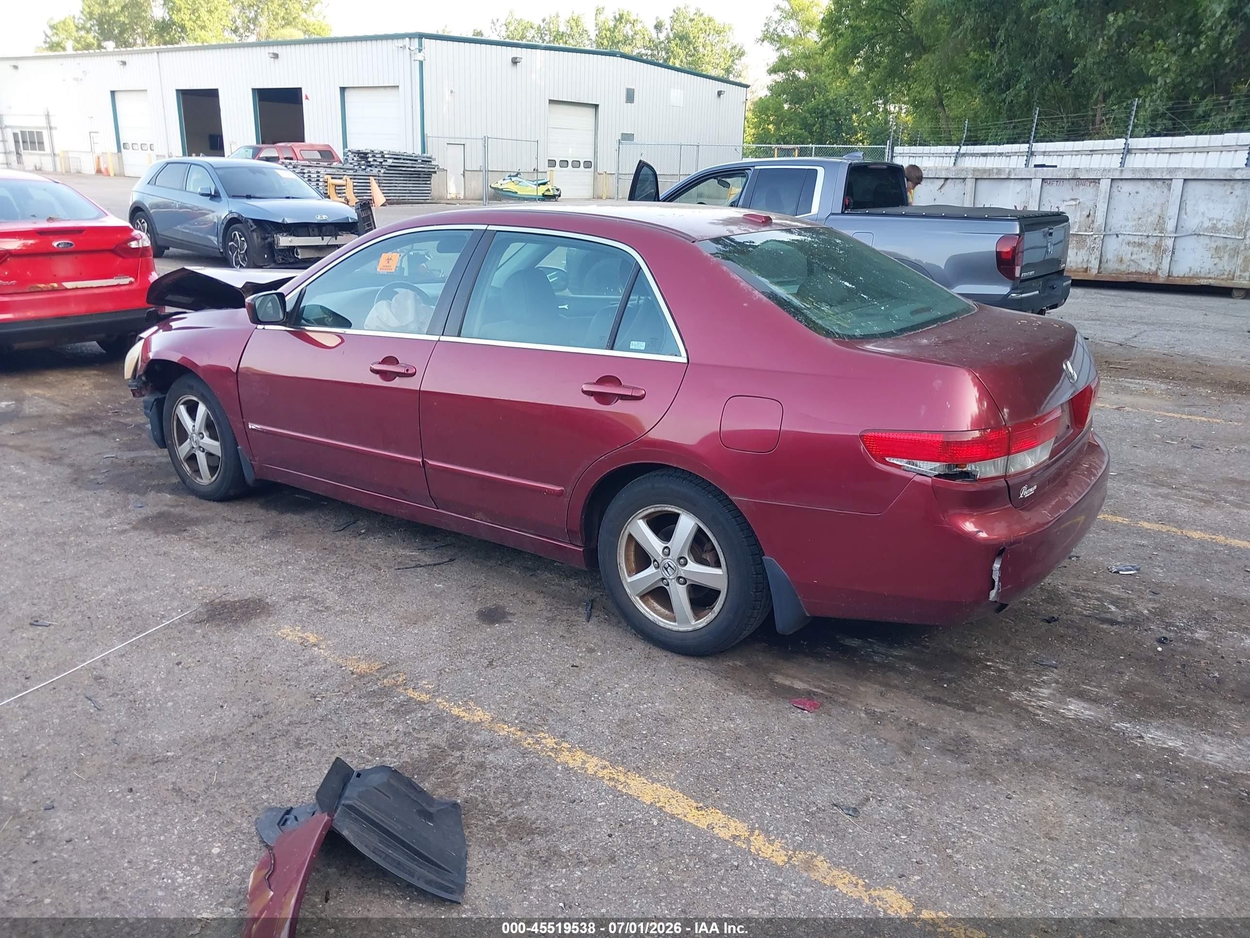2004 Honda Accord 2.4 Ex Темно-бордовый vin: 1HGCM56884A066437