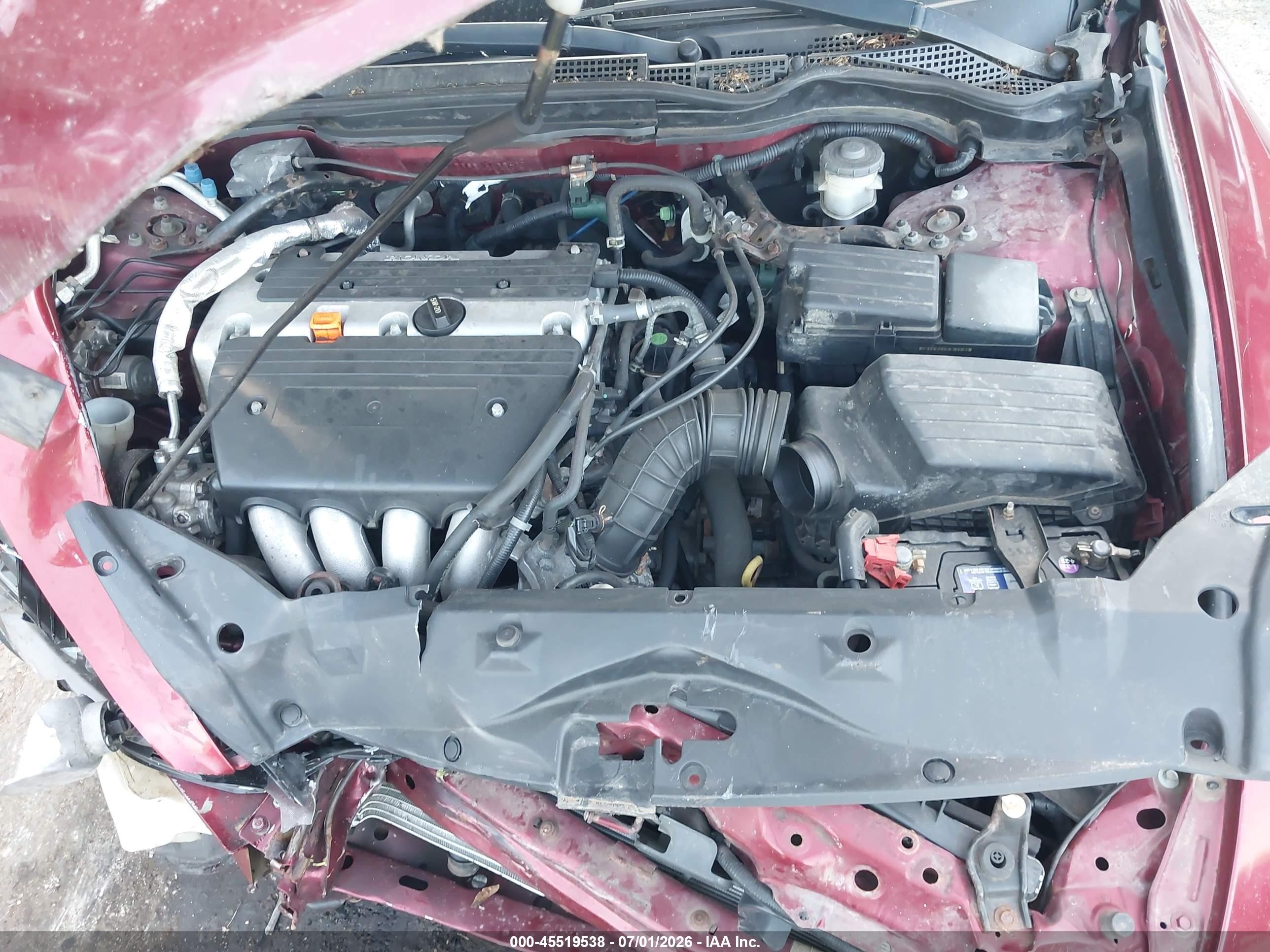 2004 Honda Accord 2.4 Ex Темно-бордовый vin: 1HGCM56884A066437