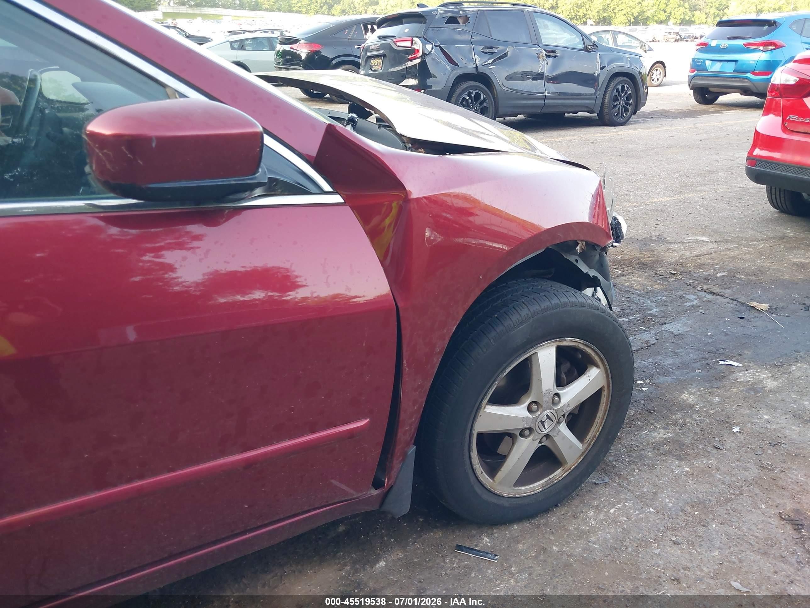 2004 Honda Accord 2.4 Ex Темно-бордовый vin: 1HGCM56884A066437