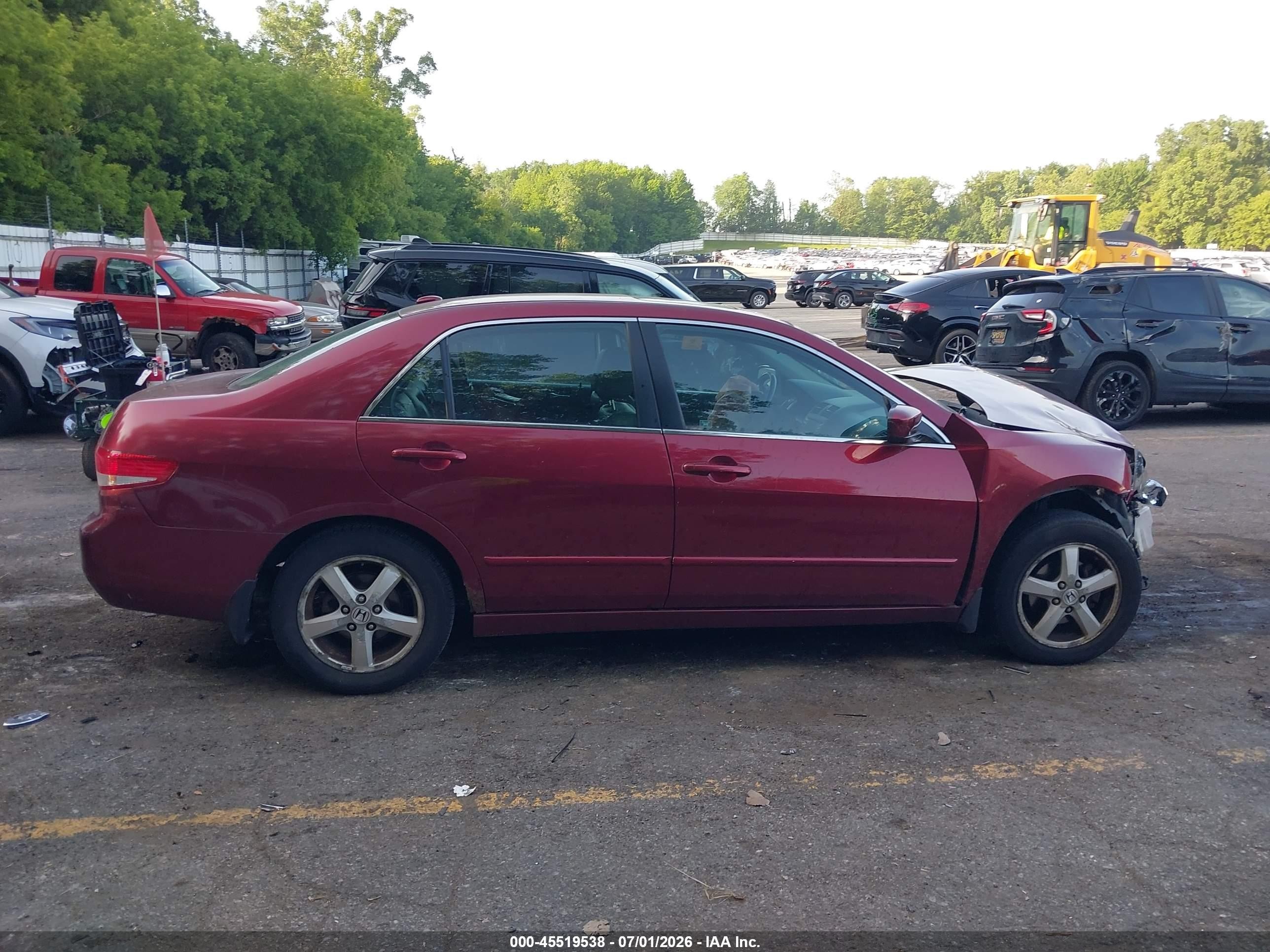 2004 Honda Accord 2.4 Ex Темно-бордовый vin: 1HGCM56884A066437