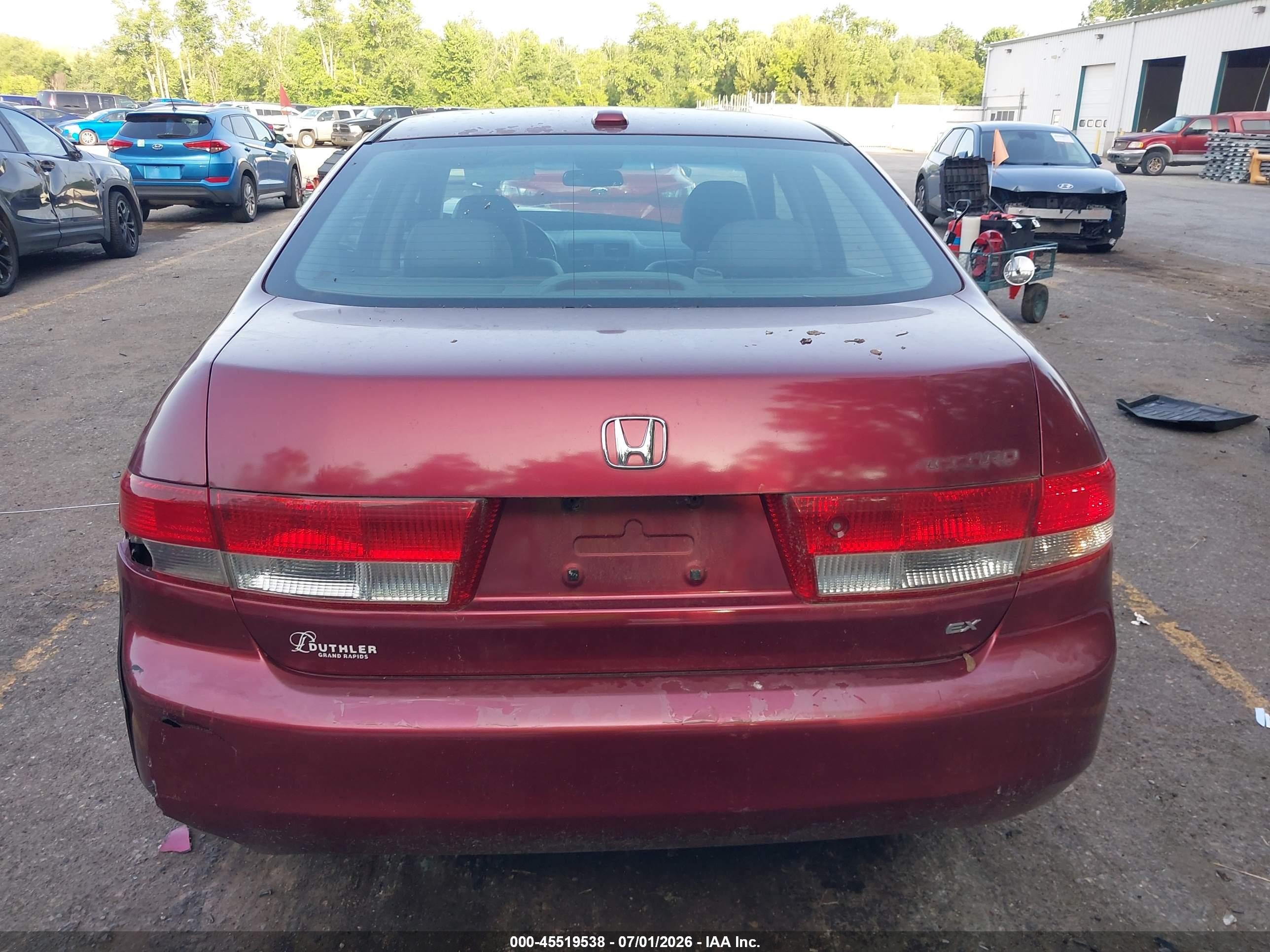 2004 Honda Accord 2.4 Ex Темно-бордовый vin: 1HGCM56884A066437