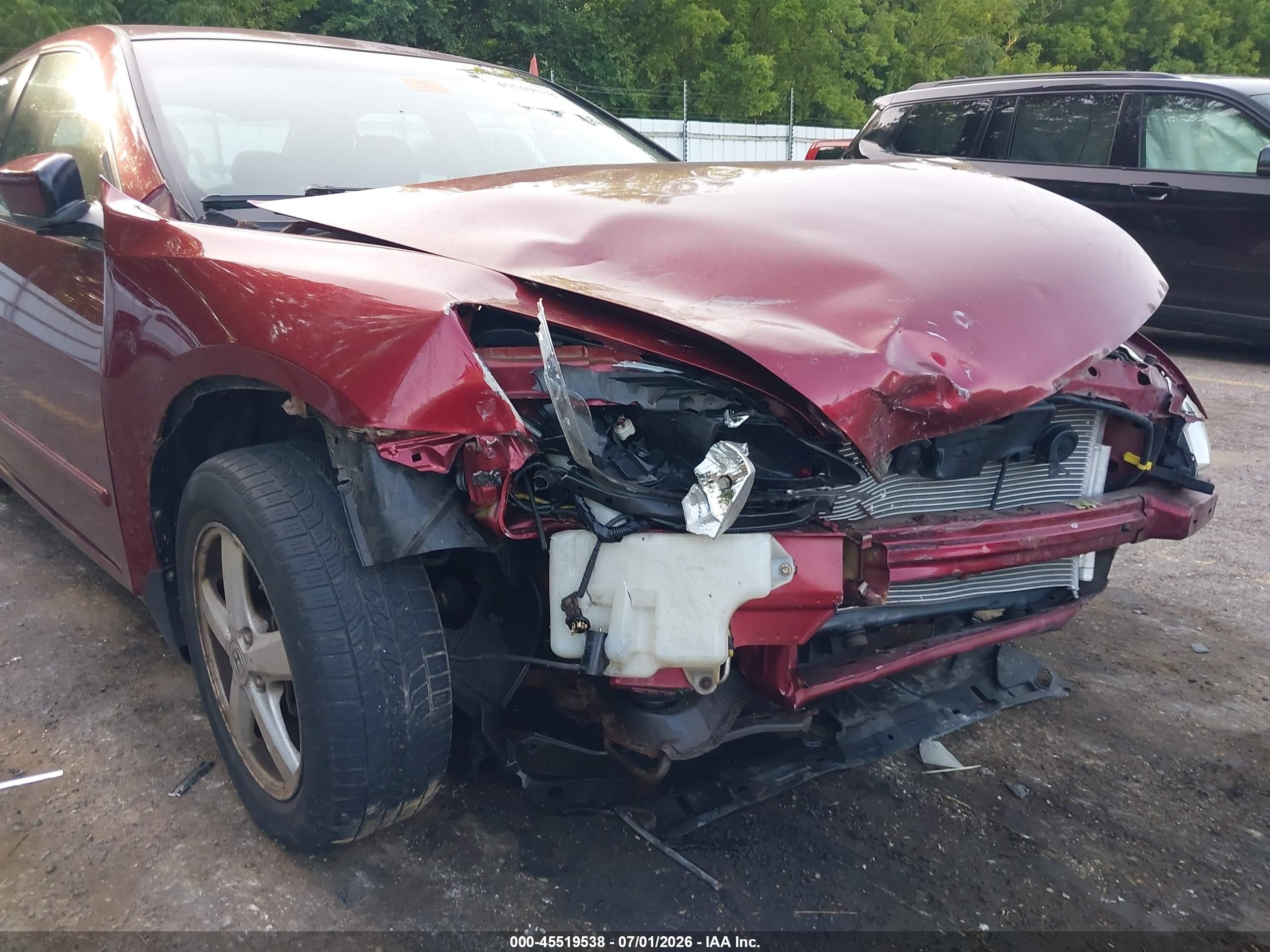 2004 Honda Accord 2.4 Ex Темно-бордовый vin: 1HGCM56884A066437