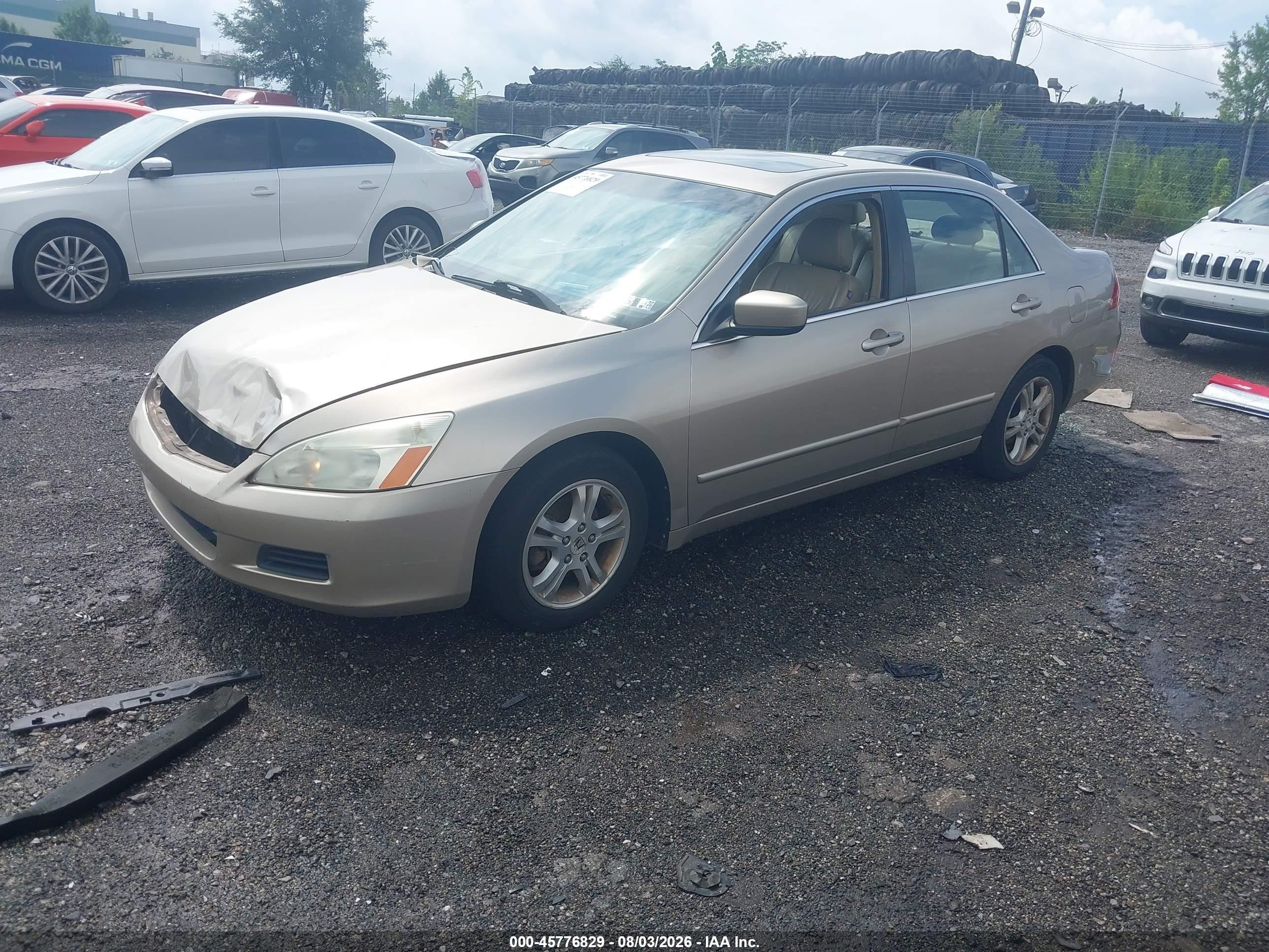 2006 Honda Accord 2.4 Ex Tan vin: 1HGCM56886A074413
