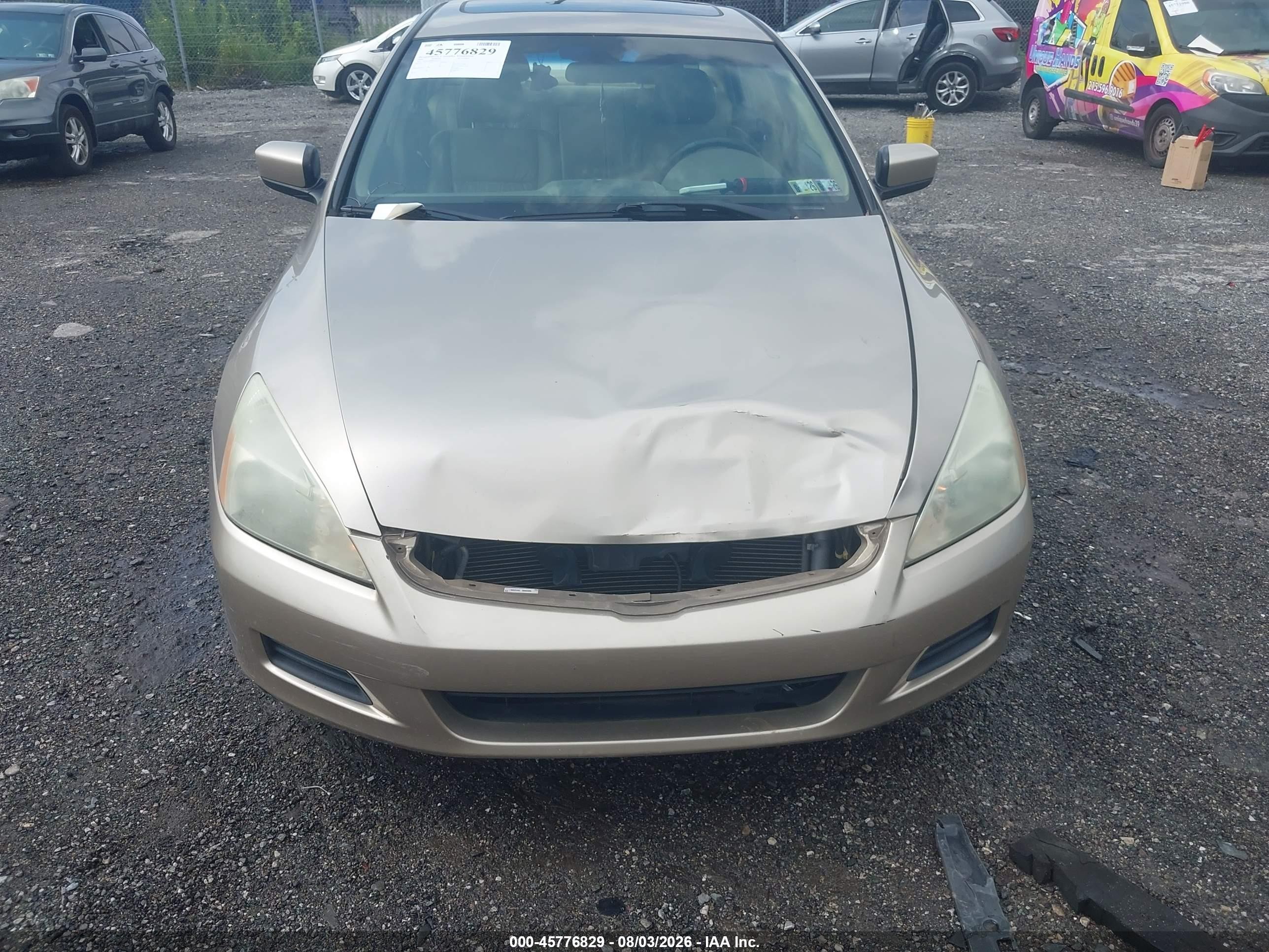 2006 Honda Accord 2.4 Ex Tan vin: 1HGCM56886A074413