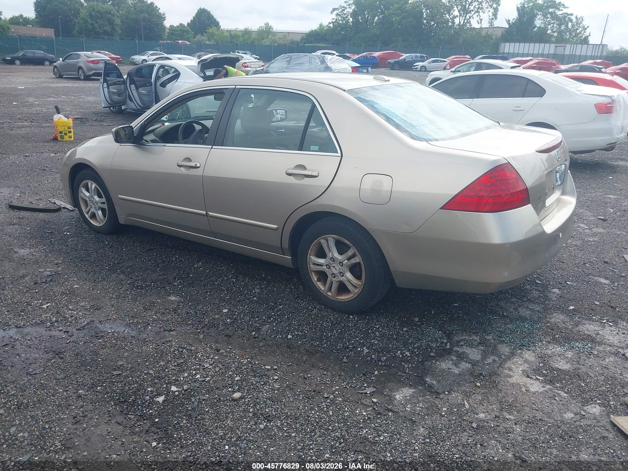 2006 Honda Accord 2.4 Ex Tan vin: 1HGCM56886A074413