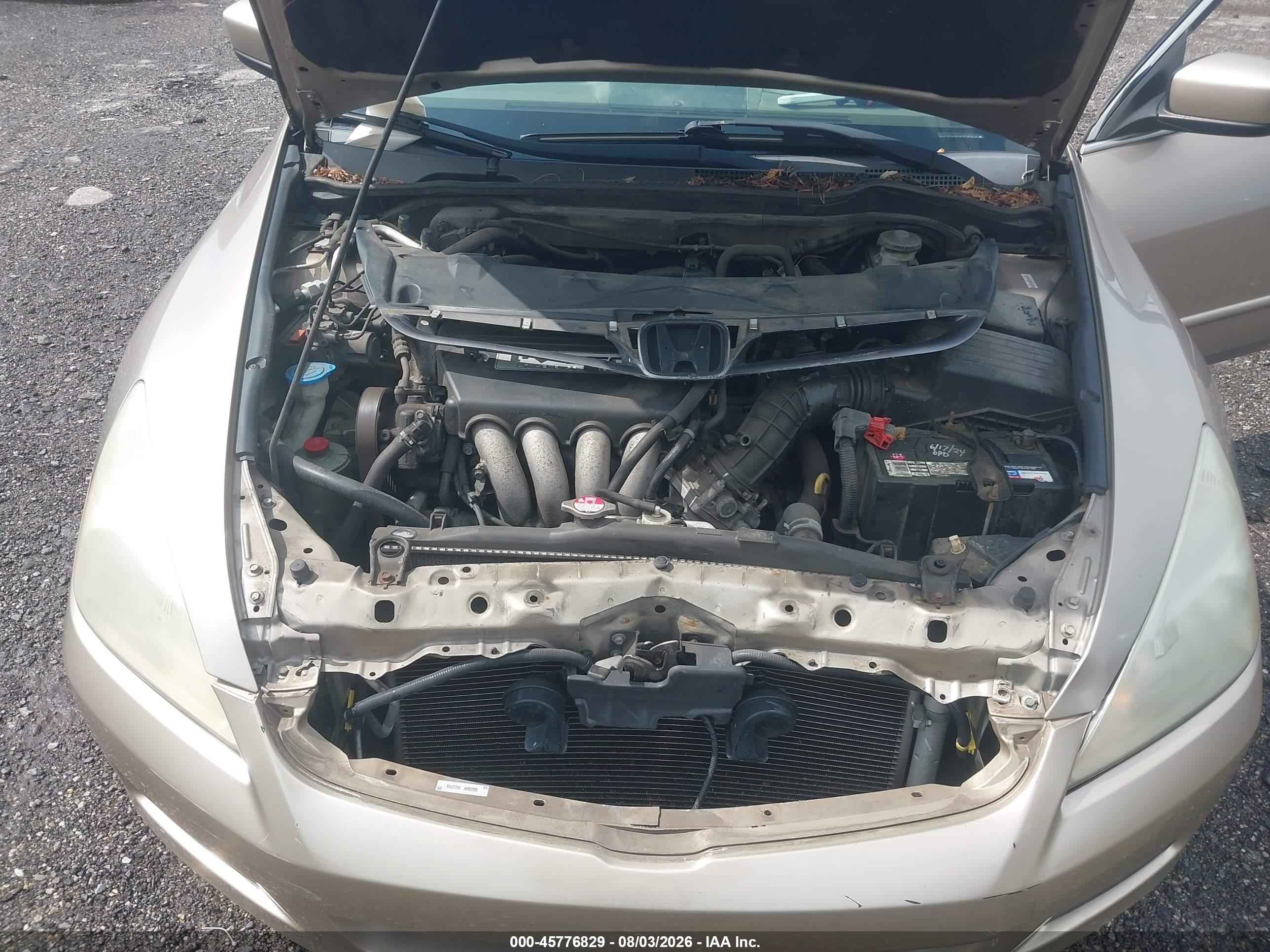 2006 Honda Accord 2.4 Ex Tan vin: 1HGCM56886A074413