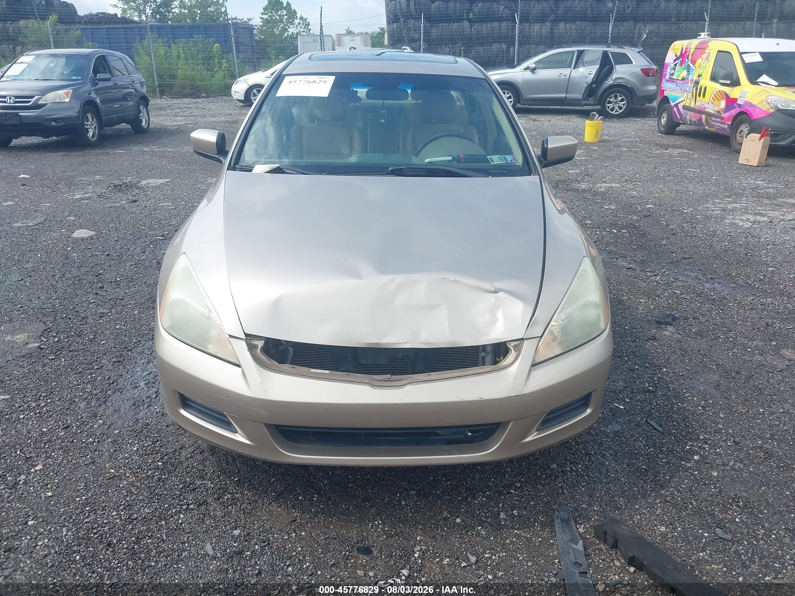 2006 Honda Accord 2.4 Ex Tan vin: 1HGCM56886A074413
