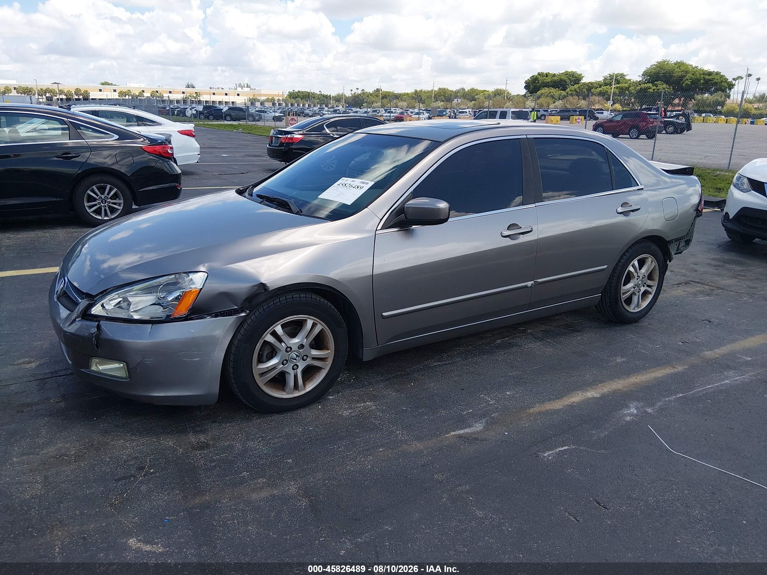2006 Honda Accord 2.4 Ex Gray vin: 1HGCM56886A074668