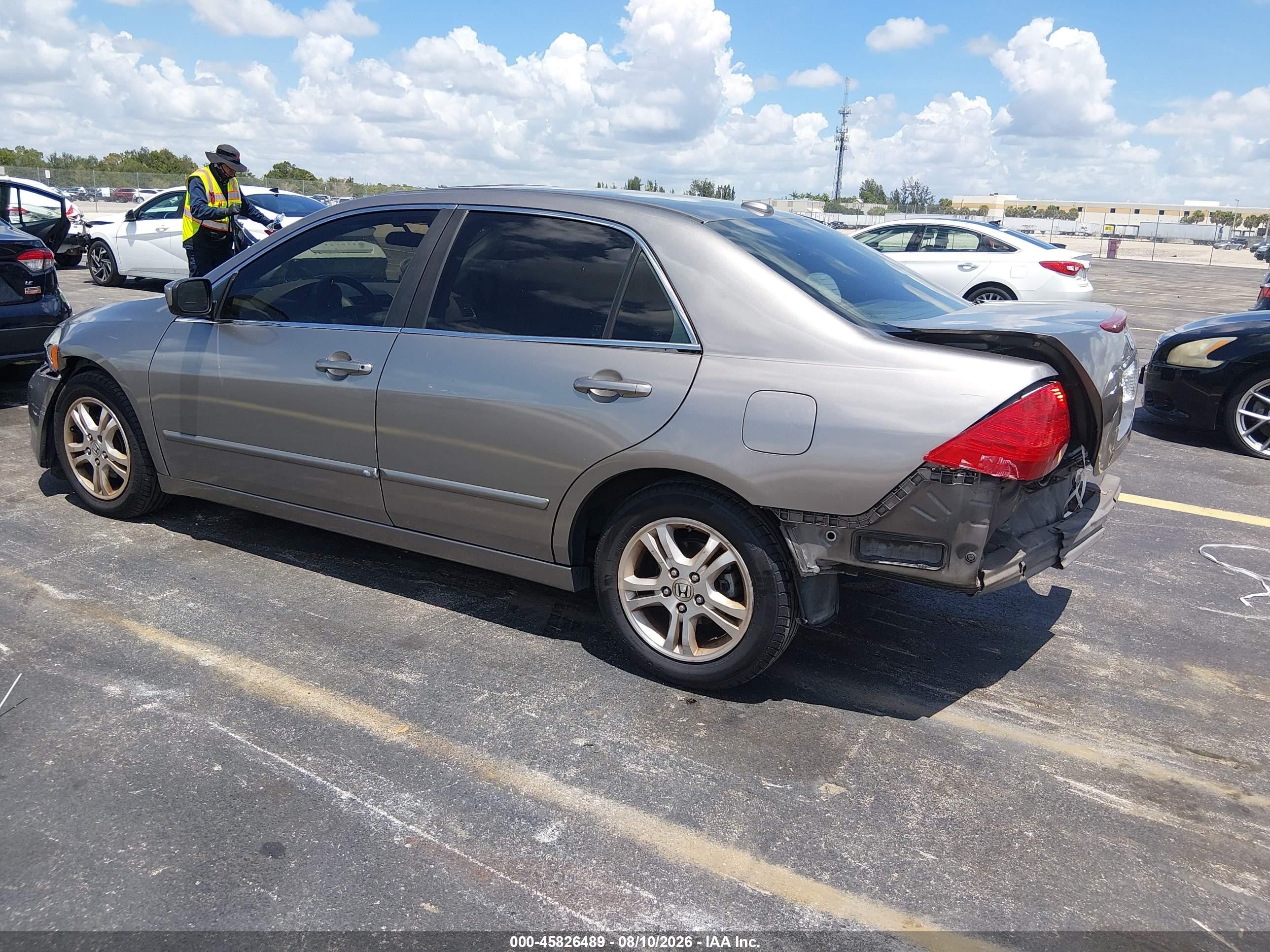 2006 Honda Accord 2.4 Ex Gray vin: 1HGCM56886A074668