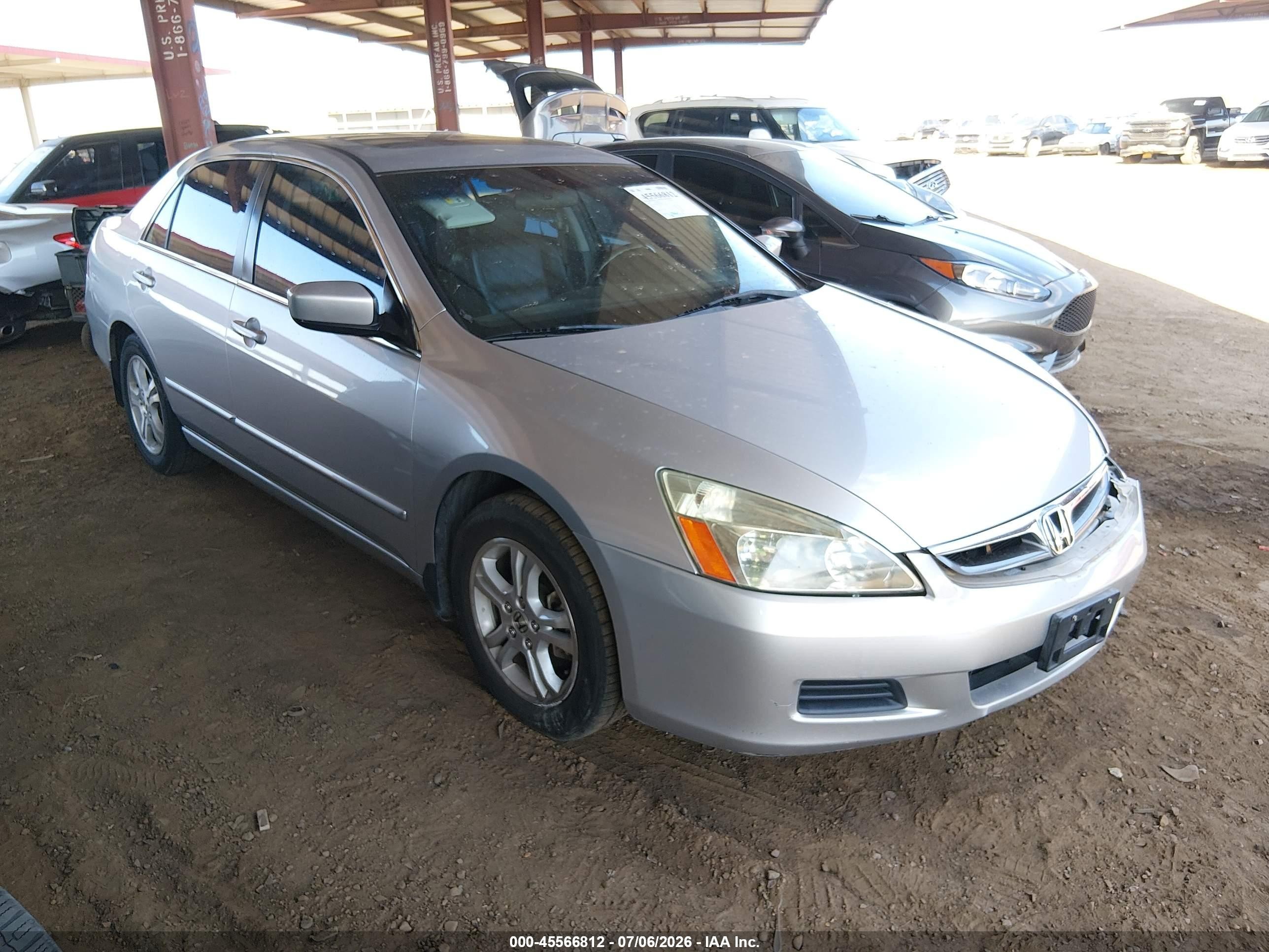 2006 Honda Accord 2.4 Ex Серебряный vin: 1HGCM56886A095150