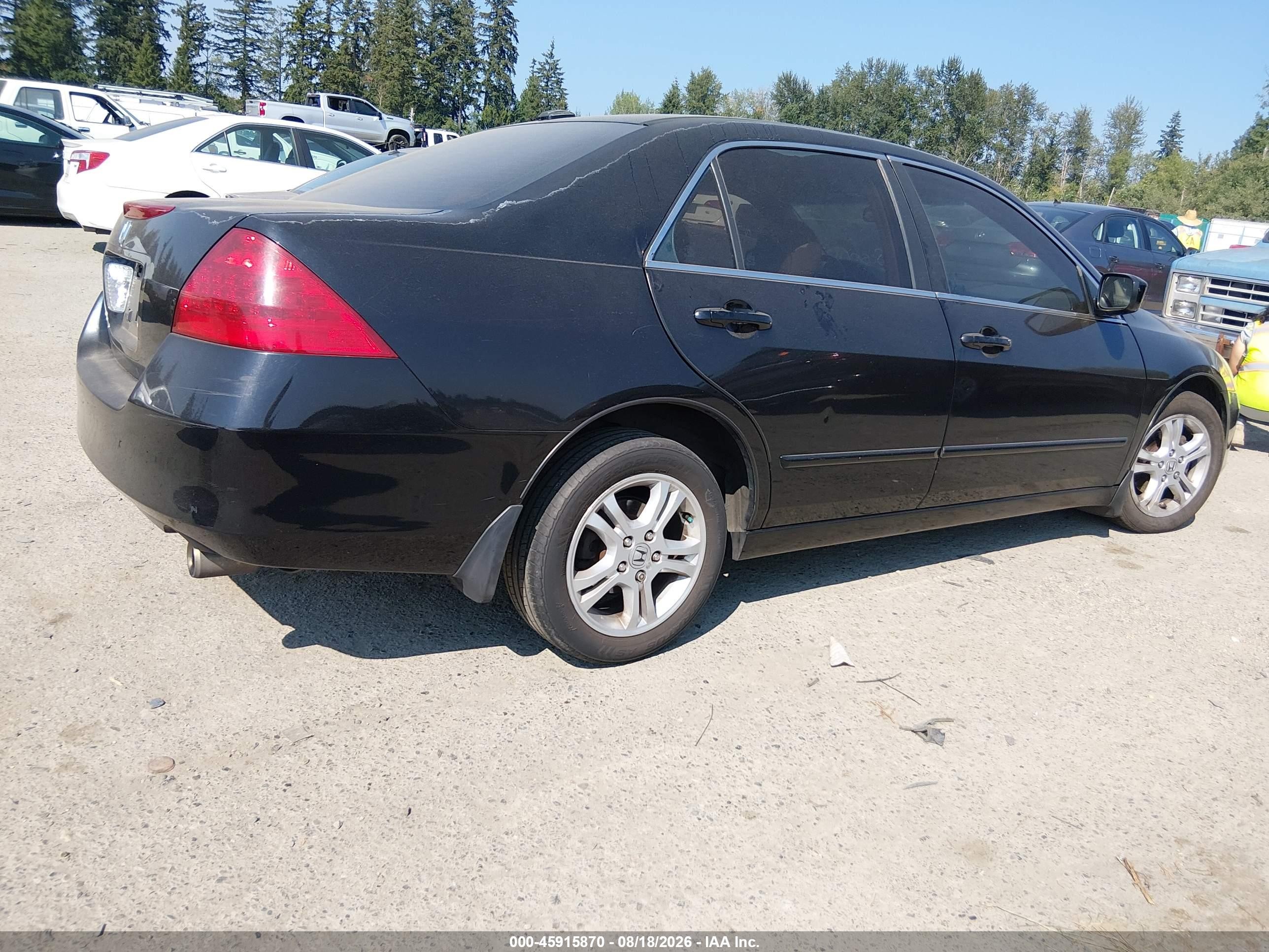 2006 Honda Accord 2.4 Ex Black vin: 1HGCM56886A124727