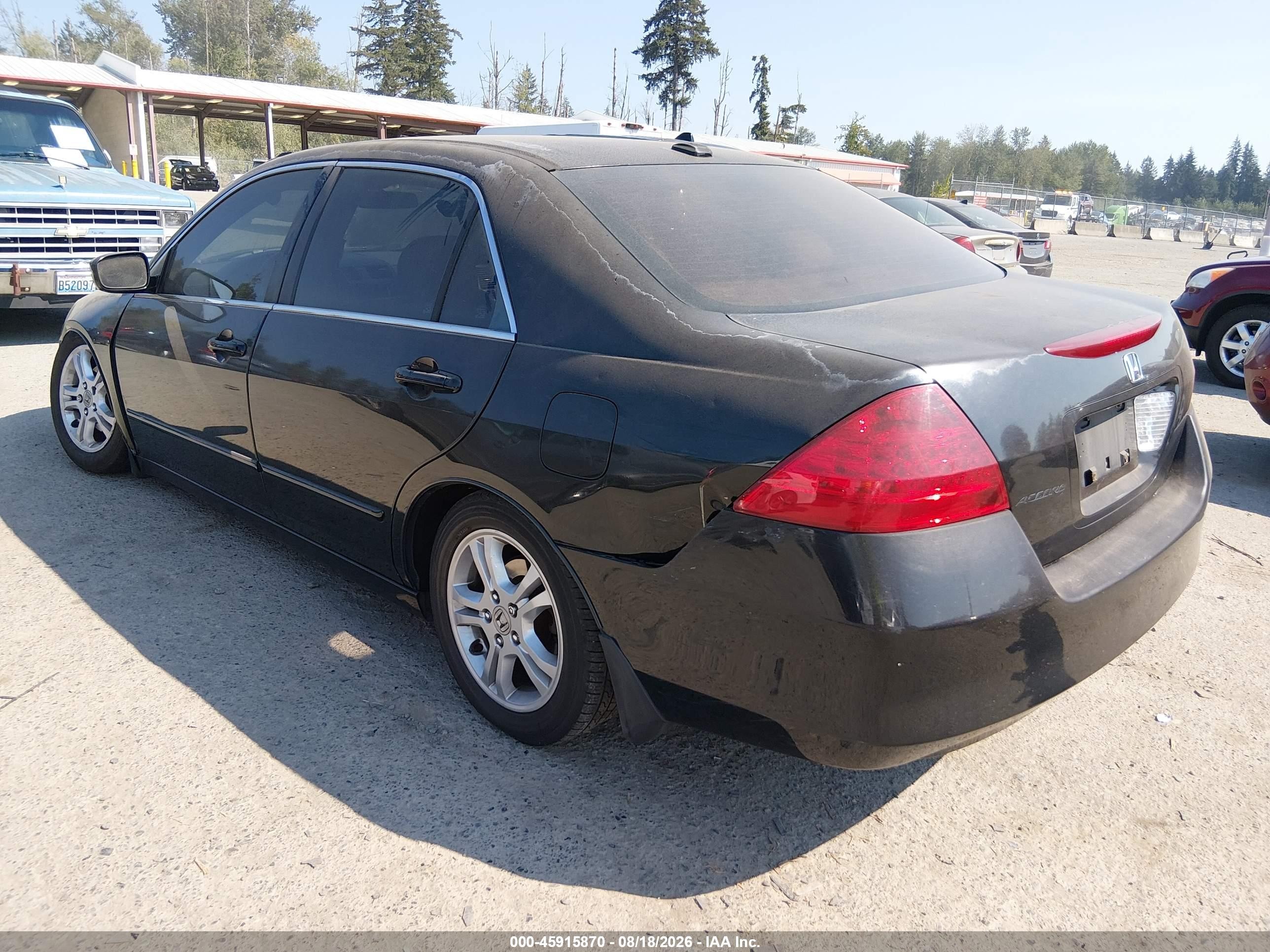 2006 Honda Accord 2.4 Ex Black vin: 1HGCM56886A124727