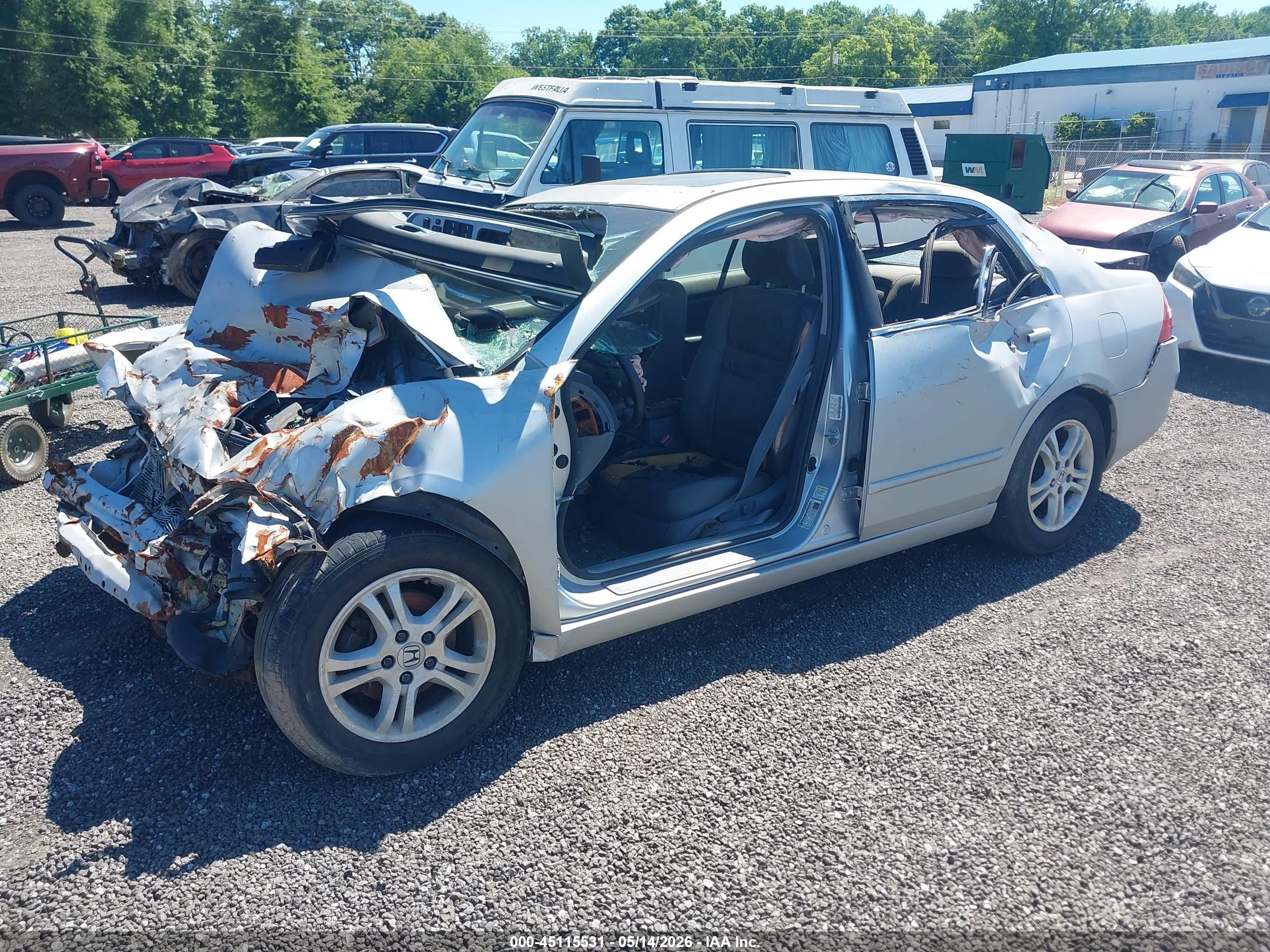 2006 Honda Accord Ex Gray vin: 1HGCM56886A144279