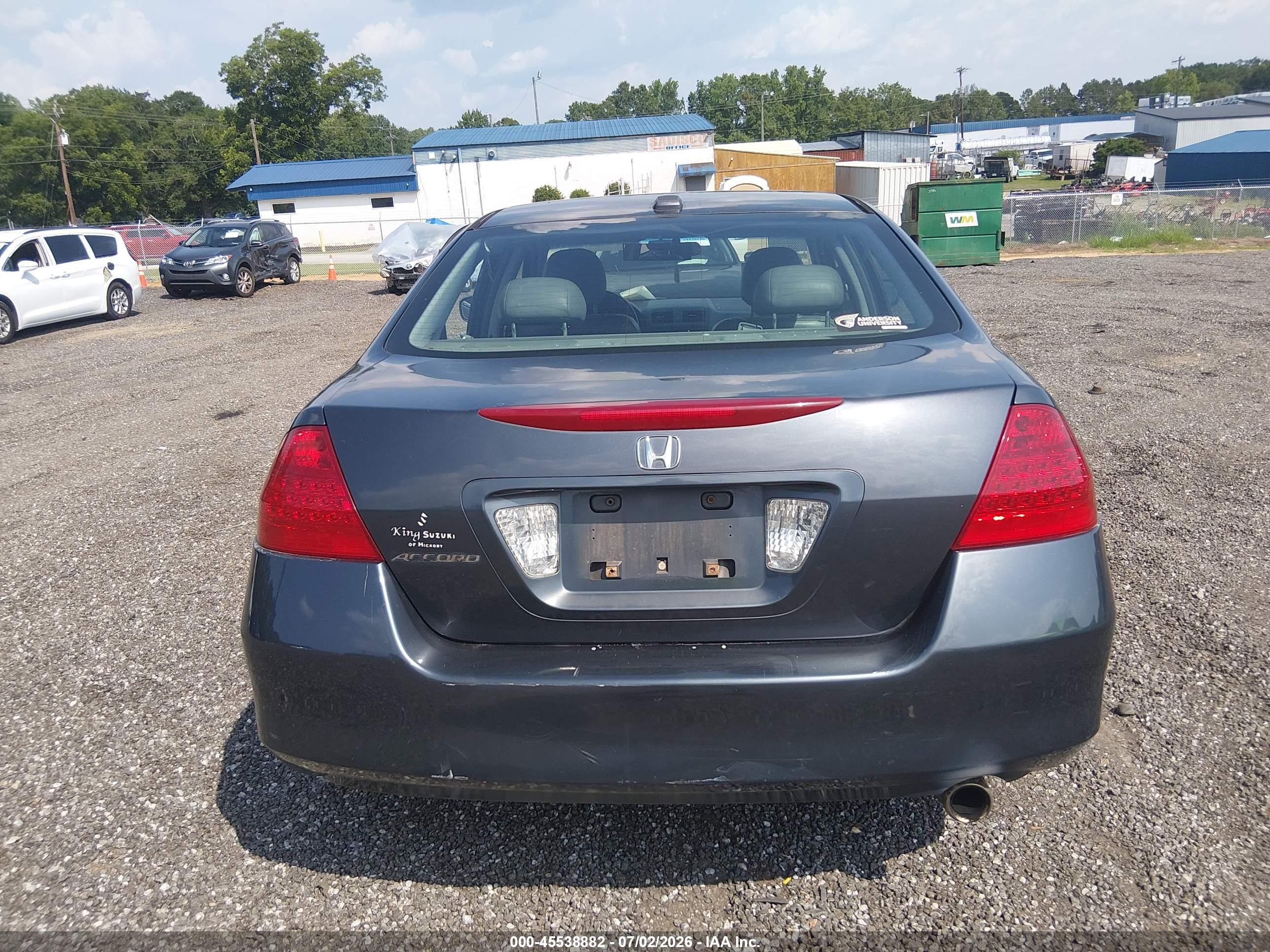 2006 Honda Accord 2.4 Ex Серый vin: 1HGCM56886A182661