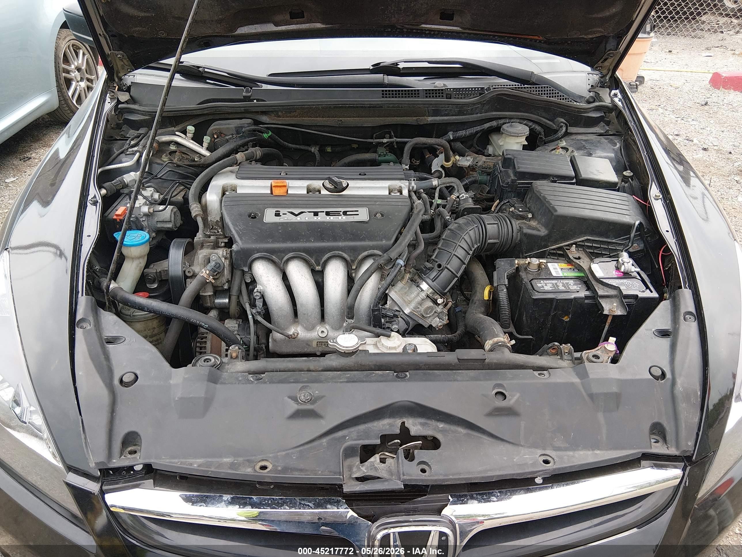 2007 Honda Accord 2.4 Ex Black vin: 1HGCM56887A000507