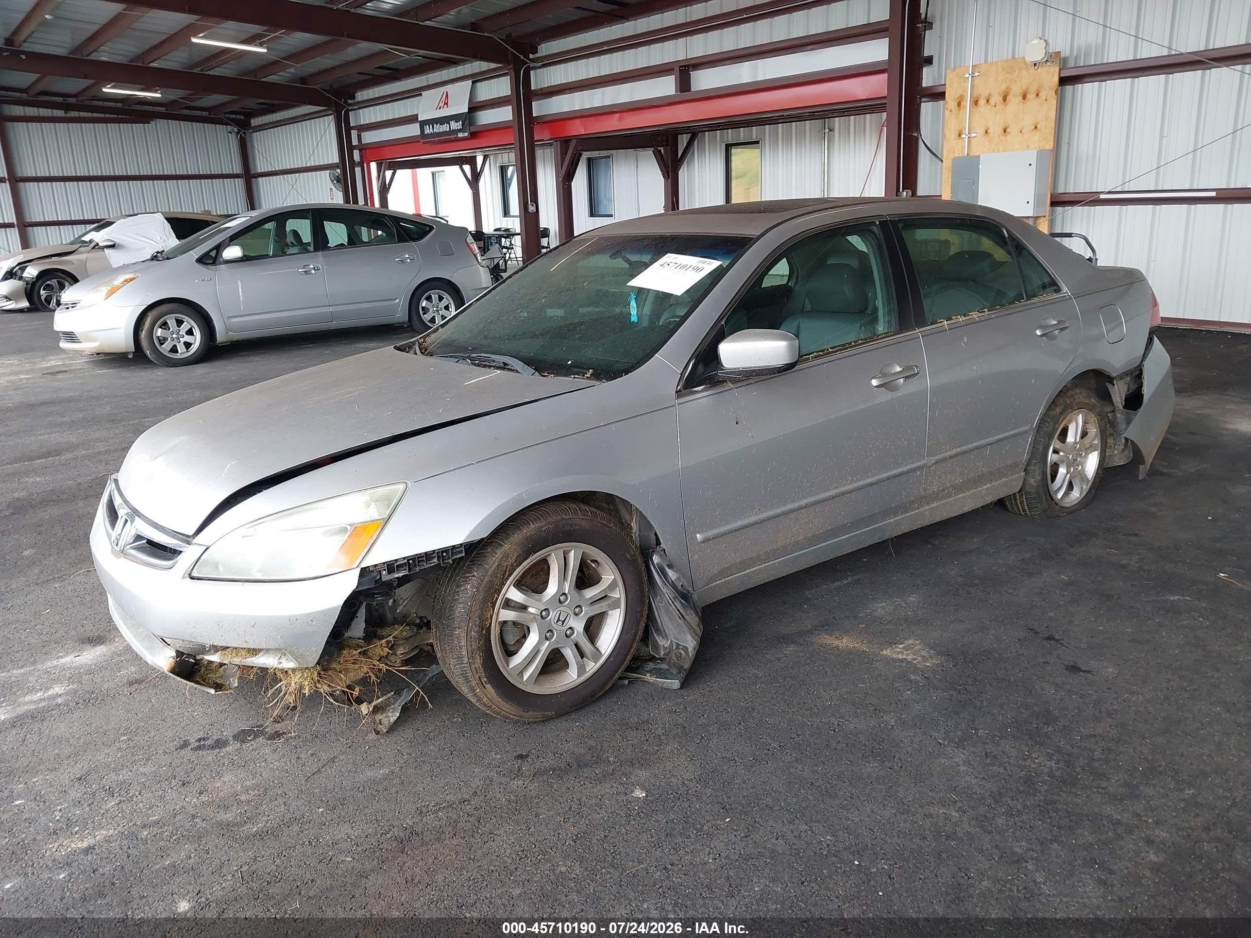 2007 Honda Accord 2.4 Ex Серебряный vin: 1HGCM56887A012429