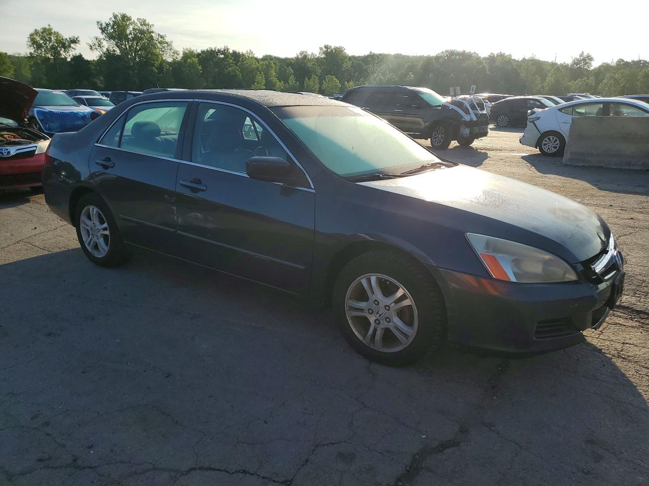 2007 Honda Accord Ex Gray vin: 1HGCM56887A023642