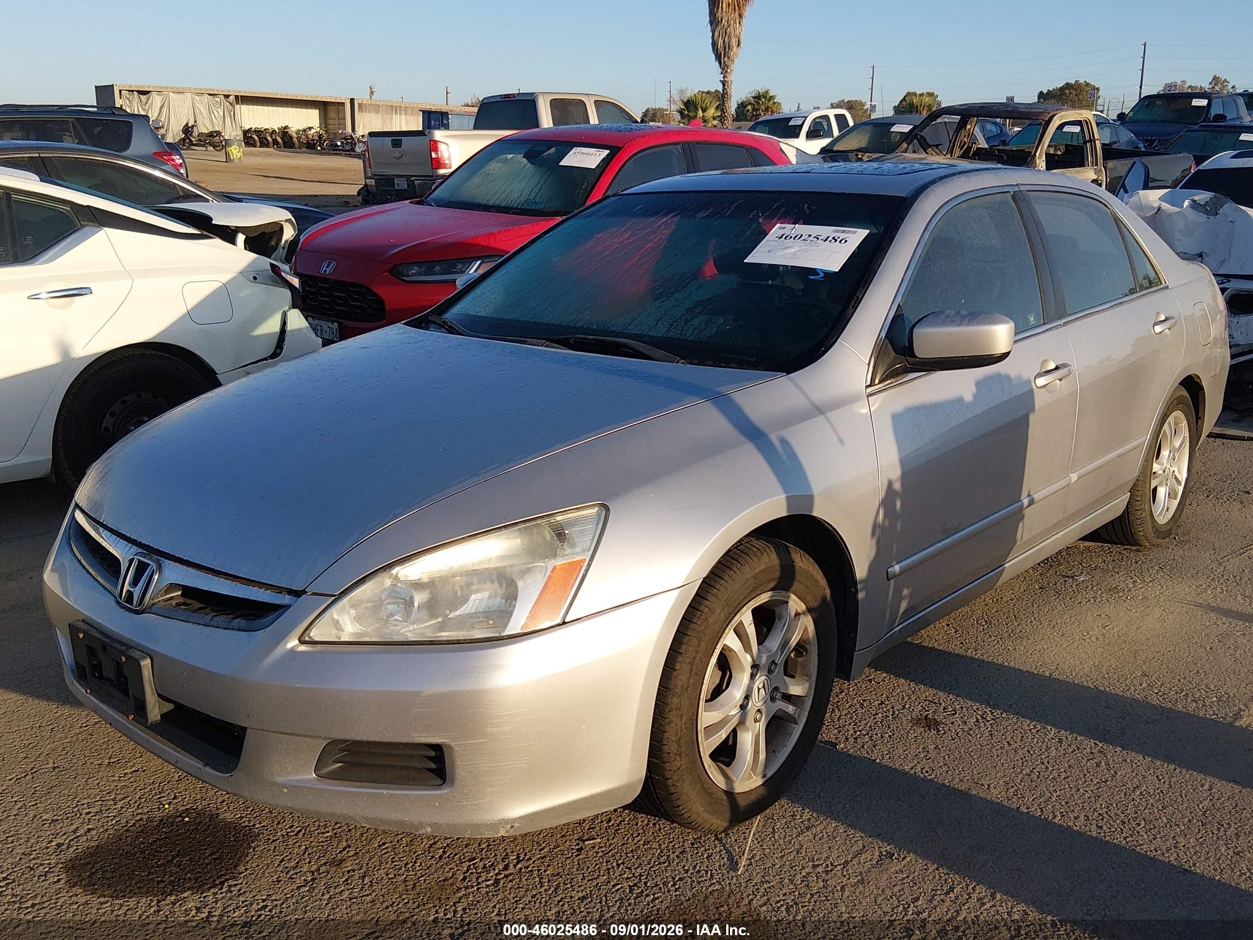 2007 Honda Accord 2.4 Ex Silver vin: 1HGCM56887A105807