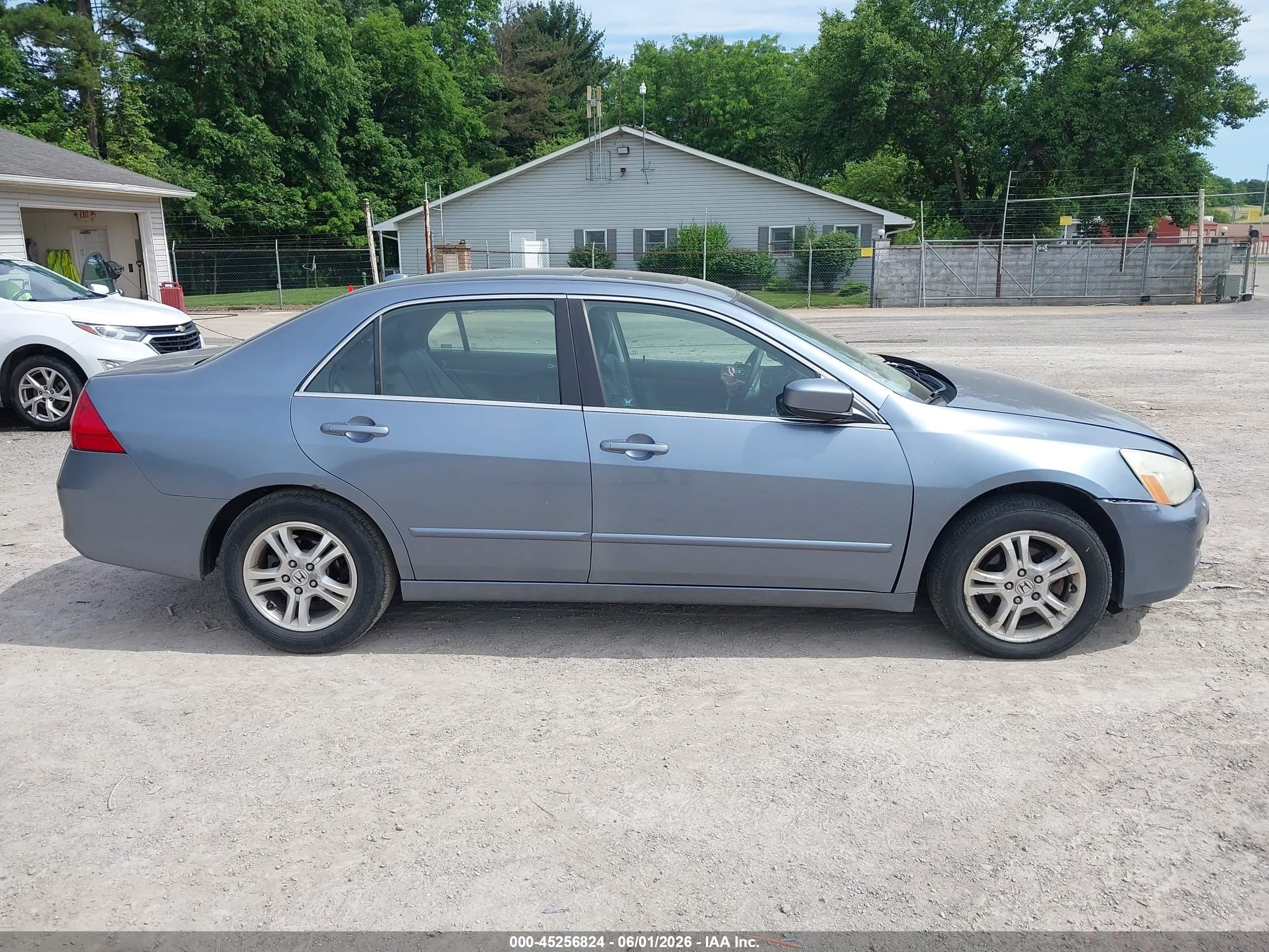 2007 Honda Accord 2.4 Ex Light Blue vin: 1HGCM56887A107203
