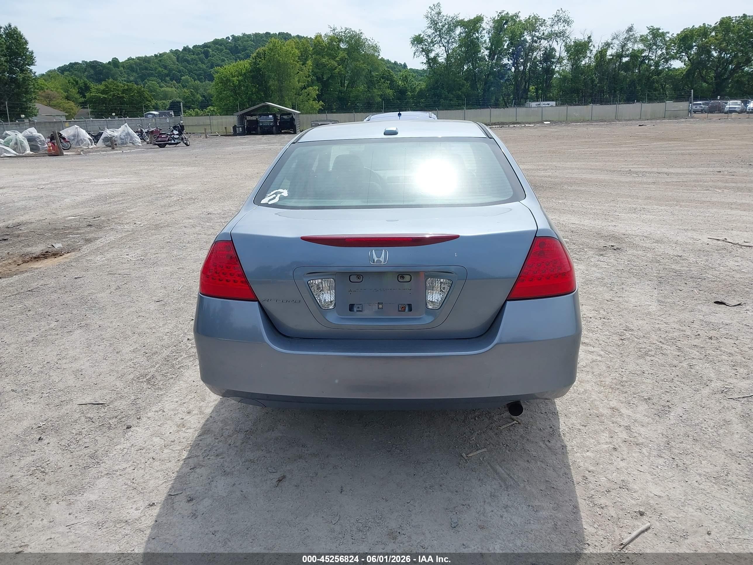 2007 Honda Accord 2.4 Ex Light Blue vin: 1HGCM56887A107203