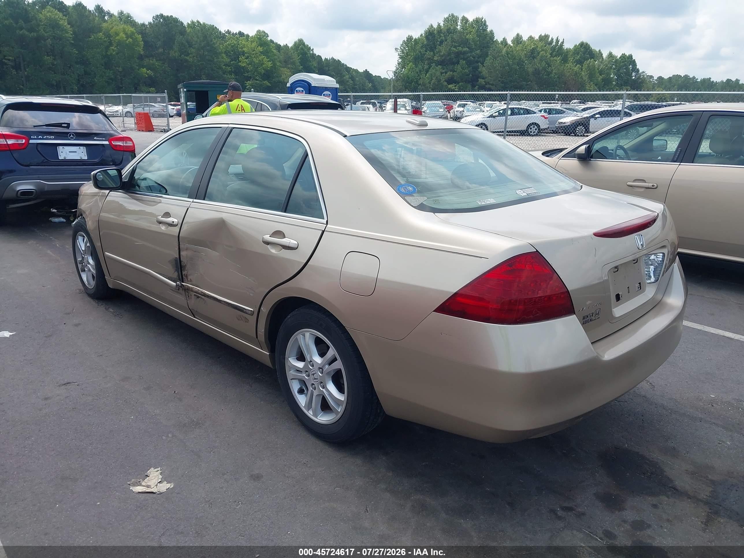 2007 Honda Accord 2.4 Ex Gold vin: 1HGCM56887A118993