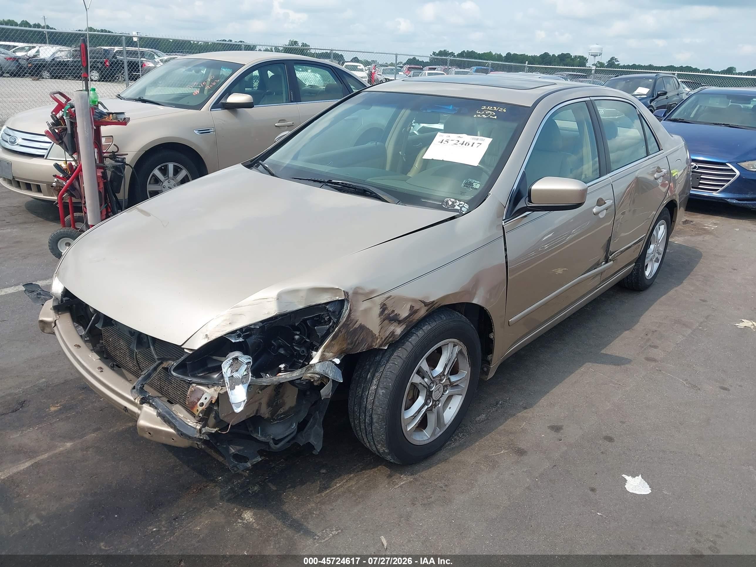 2007 Honda Accord 2.4 Ex Gold vin: 1HGCM56887A118993