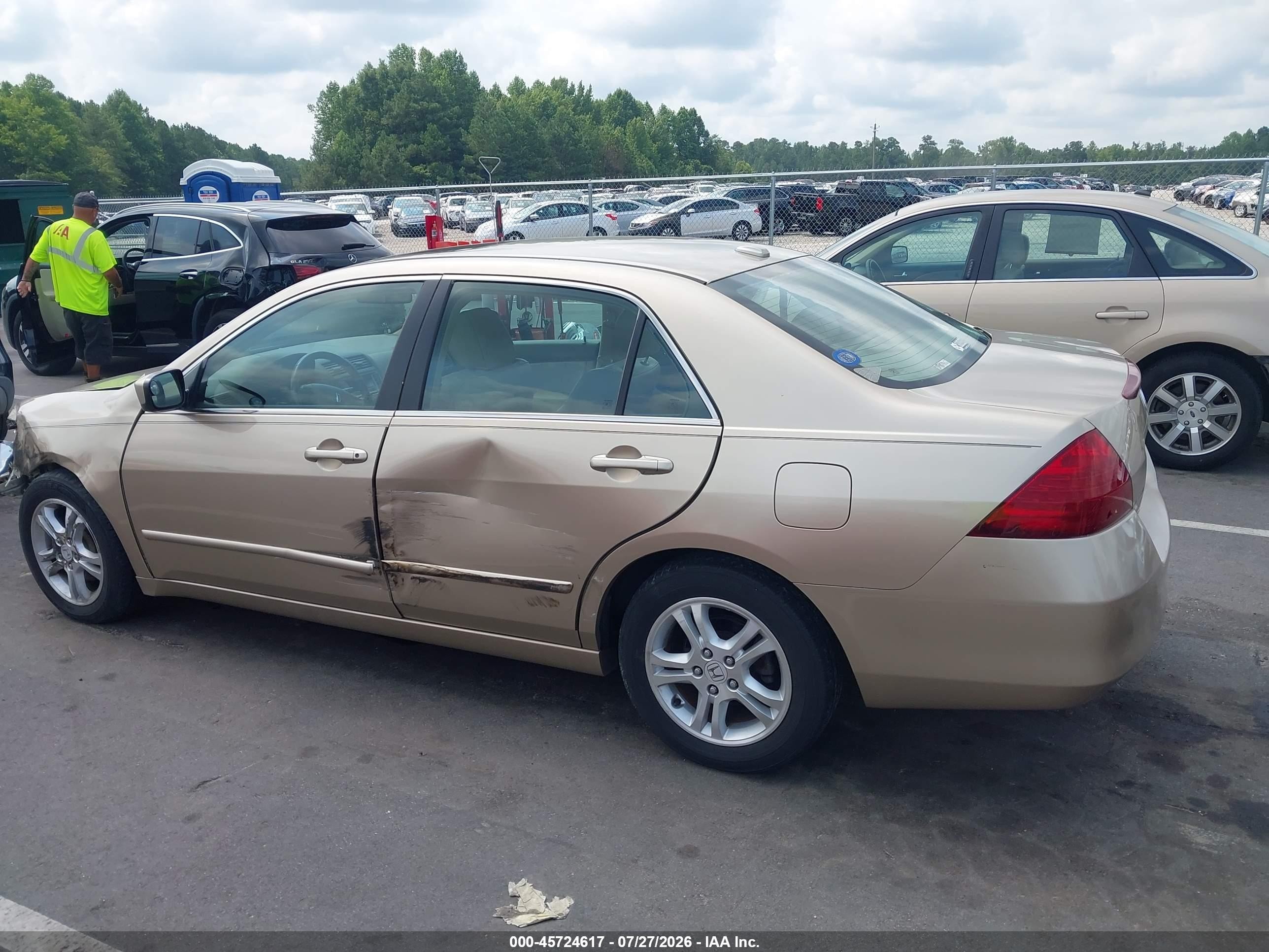 2007 Honda Accord 2.4 Ex Gold vin: 1HGCM56887A118993