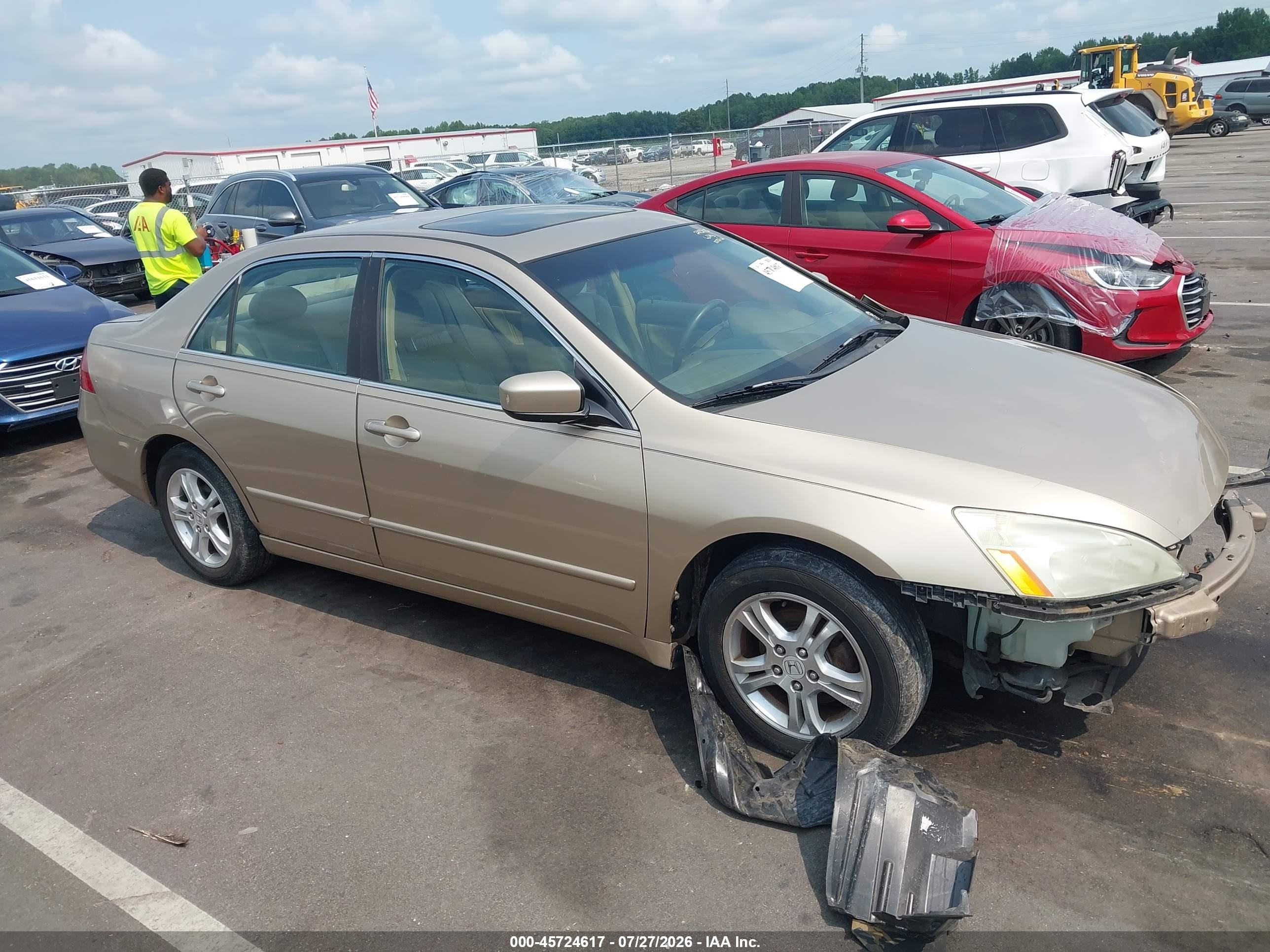 2007 Honda Accord 2.4 Ex Gold vin: 1HGCM56887A118993
