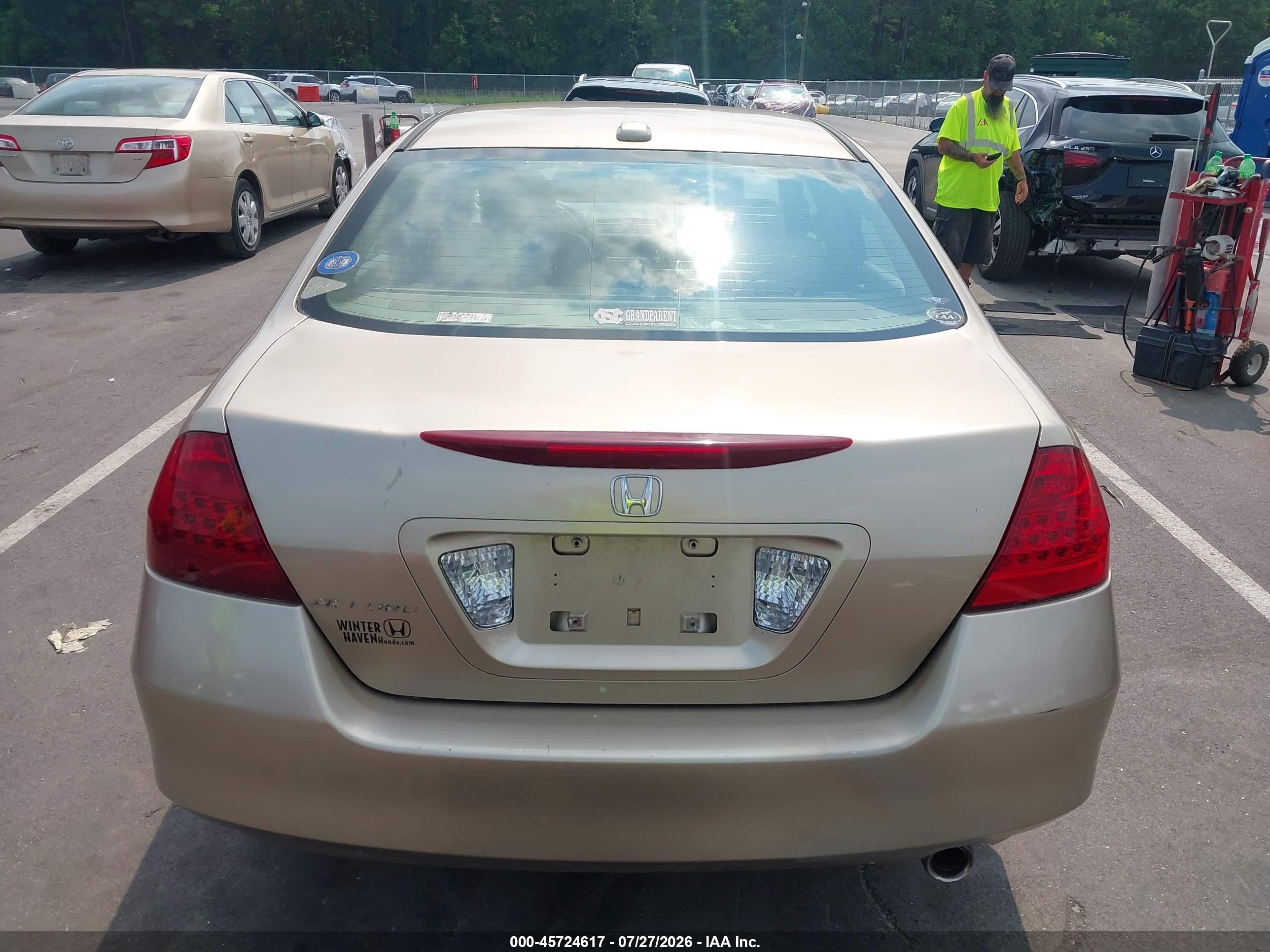 2007 Honda Accord 2.4 Ex Gold vin: 1HGCM56887A118993