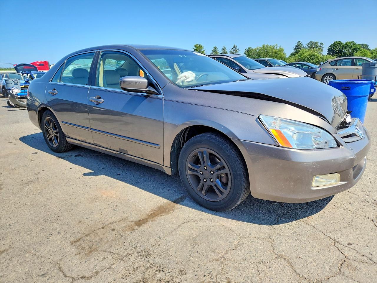 2007 Honda Accord Ex Gray vin: 1HGCM56887A123711