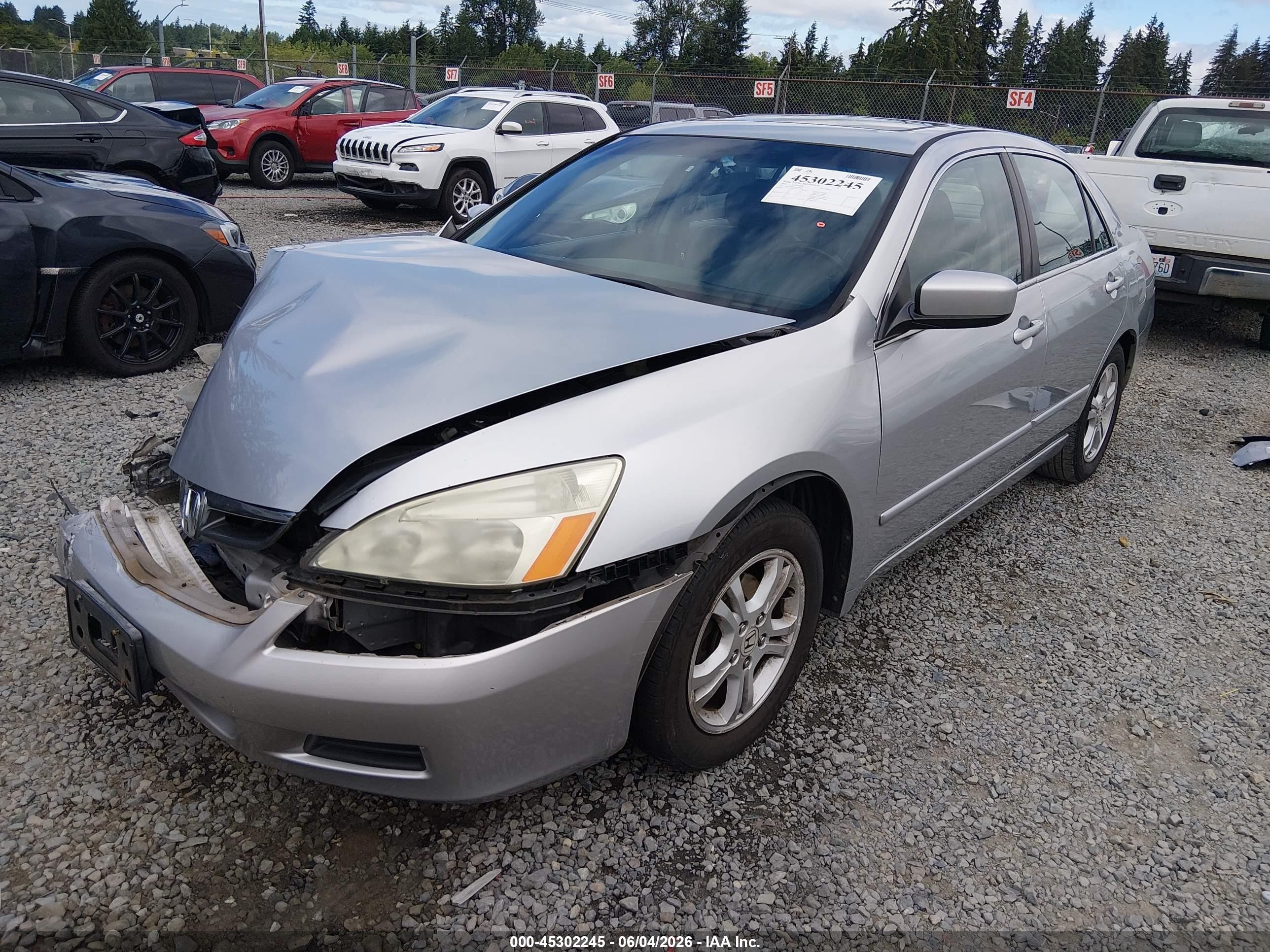 2007 Honda Accord 2.4 Ex Silver vin: 1HGCM56887A124647