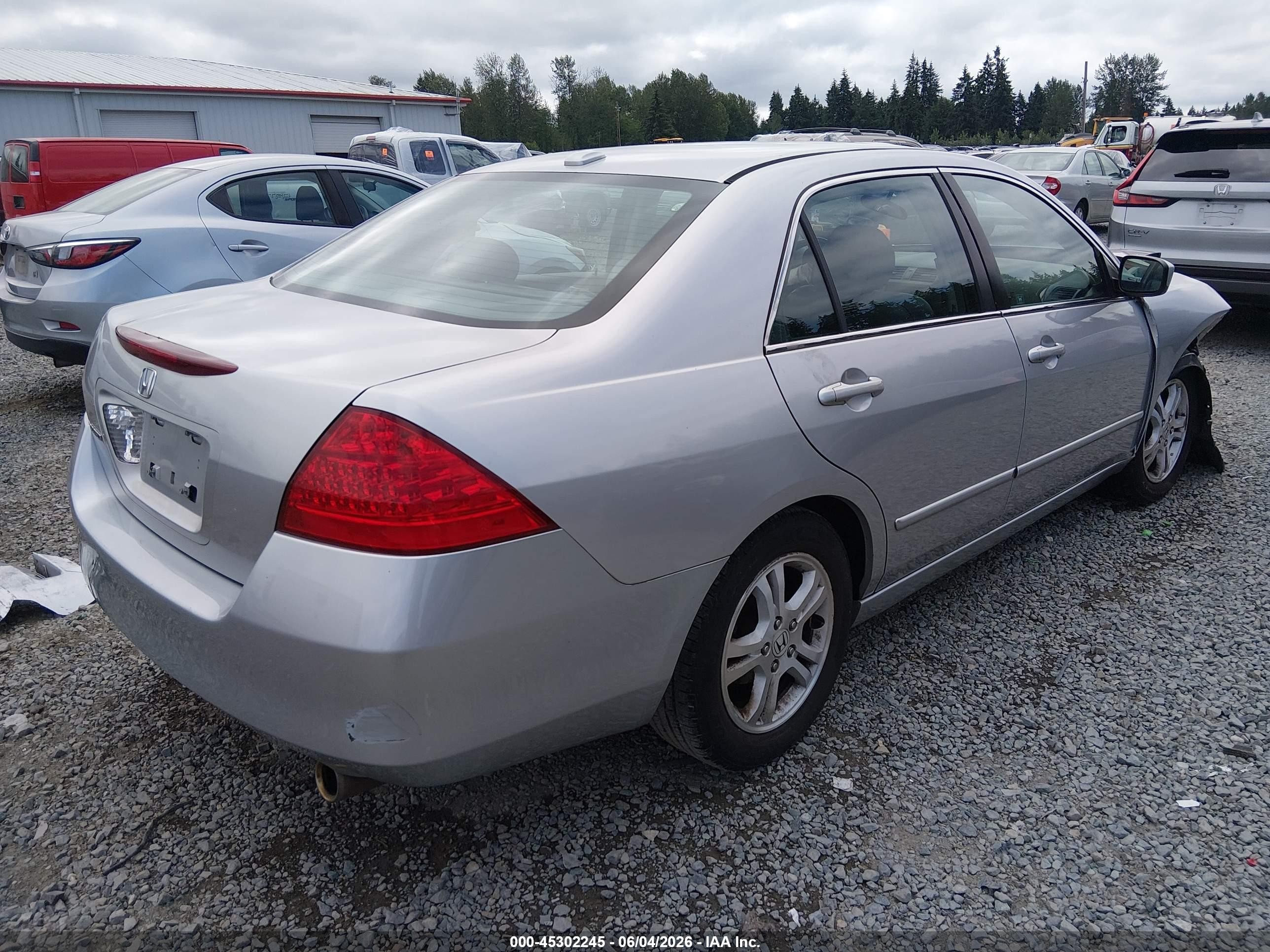 2007 Honda Accord 2.4 Ex Silver vin: 1HGCM56887A124647