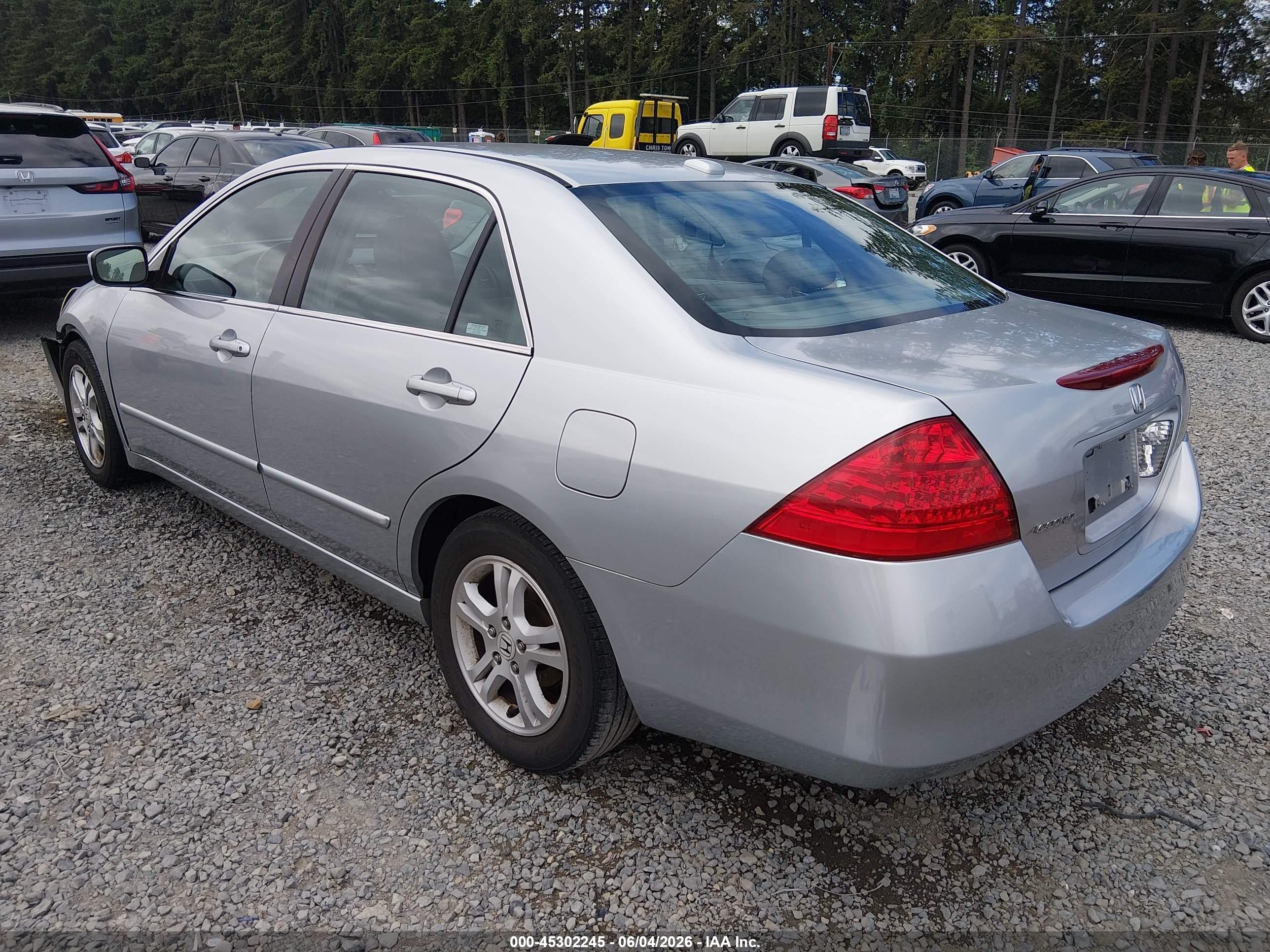 2007 Honda Accord 2.4 Ex Silver vin: 1HGCM56887A124647