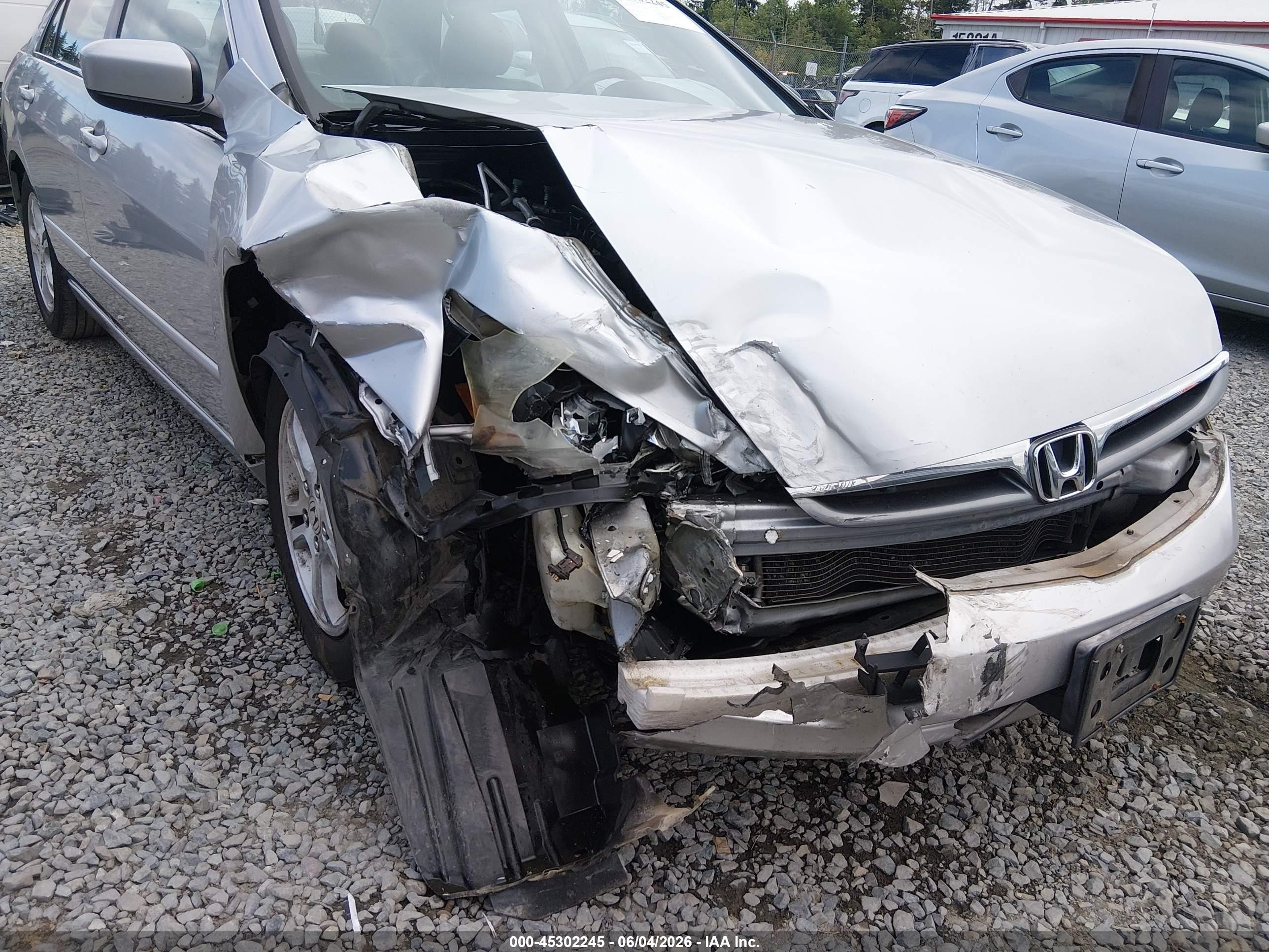 2007 Honda Accord 2.4 Ex Silver vin: 1HGCM56887A124647