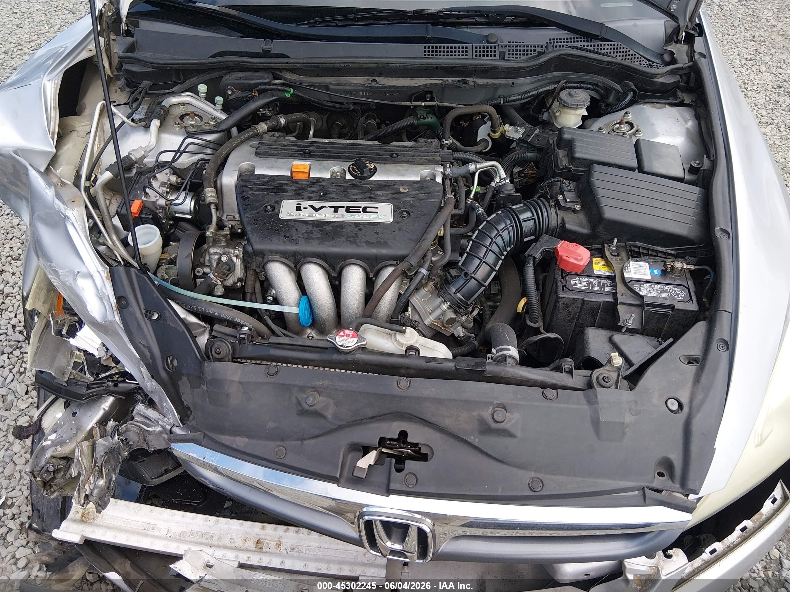 2007 Honda Accord 2.4 Ex Silver vin: 1HGCM56887A124647