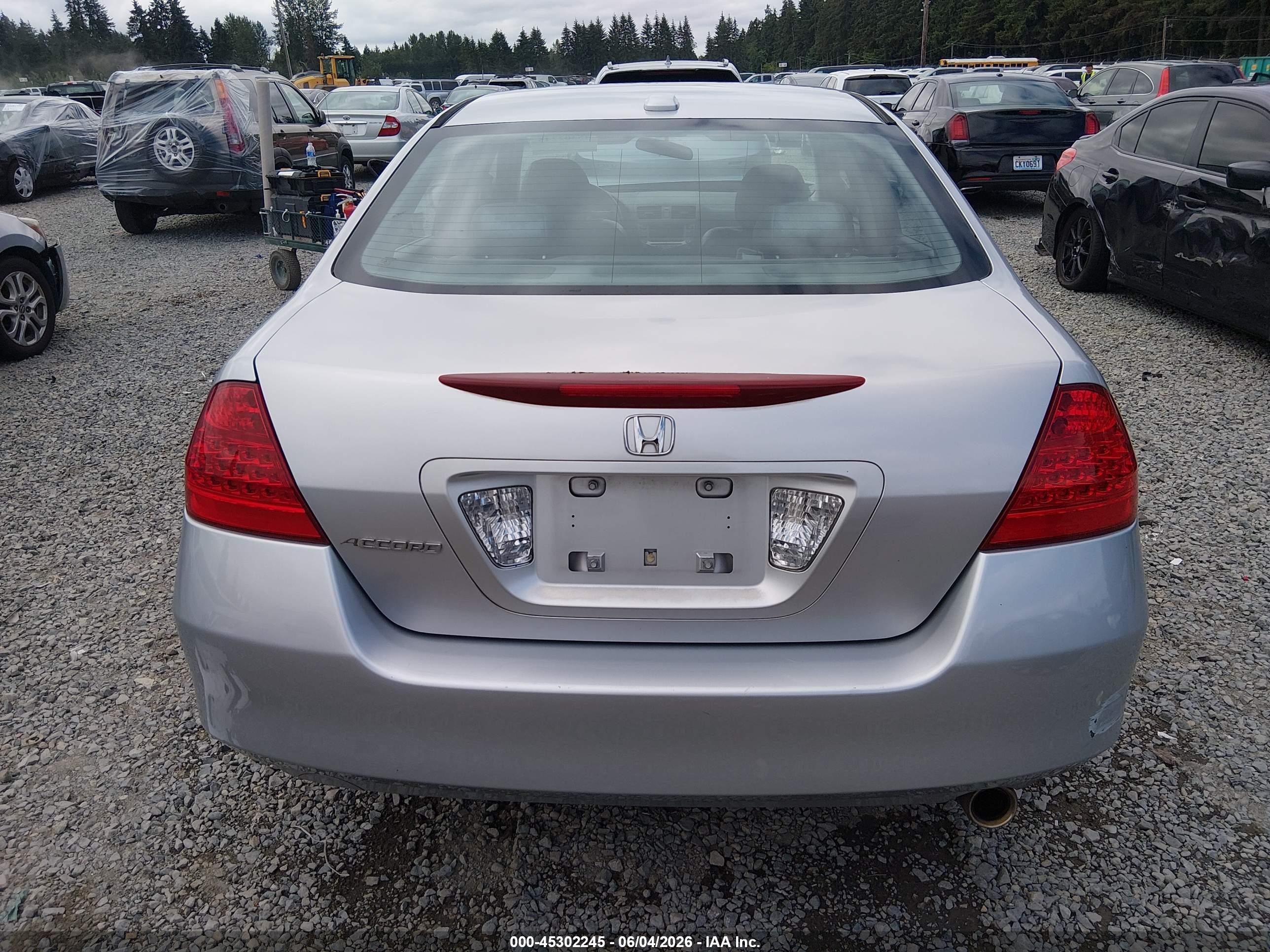 2007 Honda Accord 2.4 Ex Silver vin: 1HGCM56887A124647