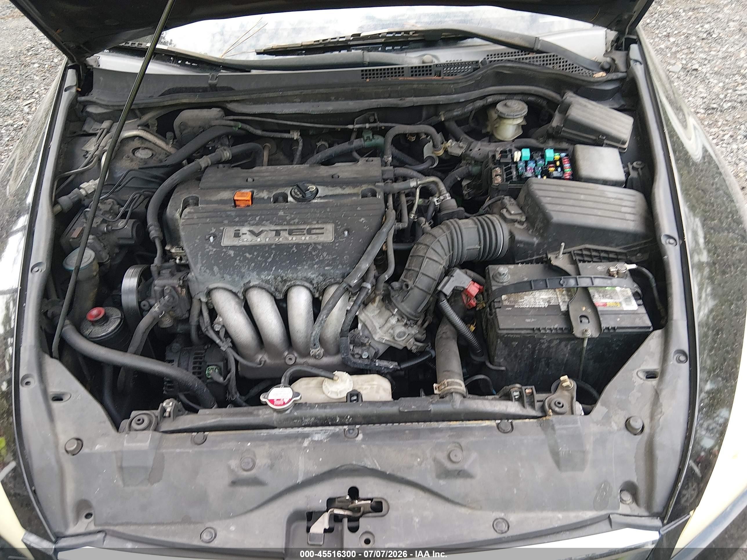2007 Honda Accord 2.4 Ex Черный vin: 1HGCM56887A136426