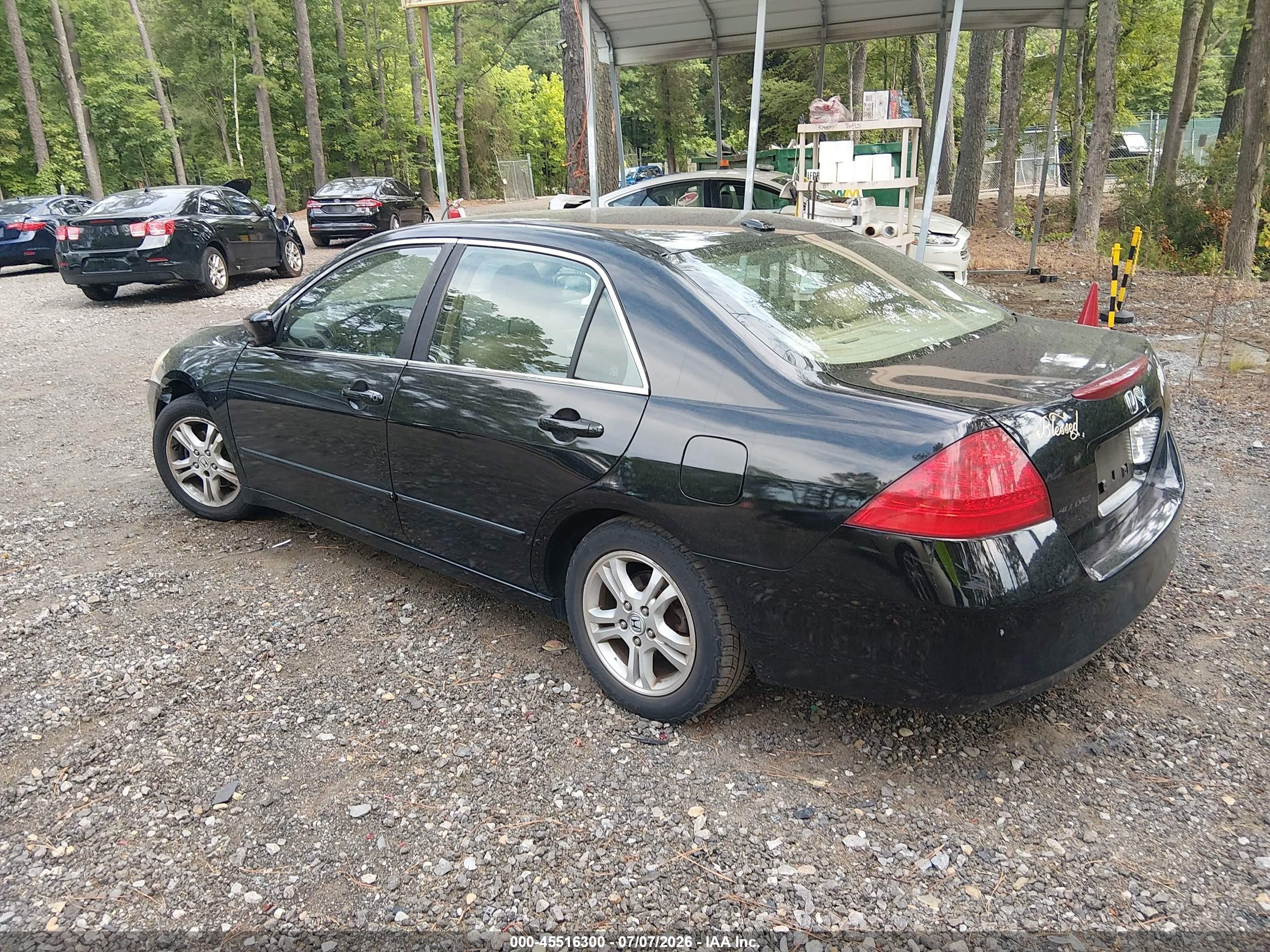2007 Honda Accord 2.4 Ex Черный vin: 1HGCM56887A136426