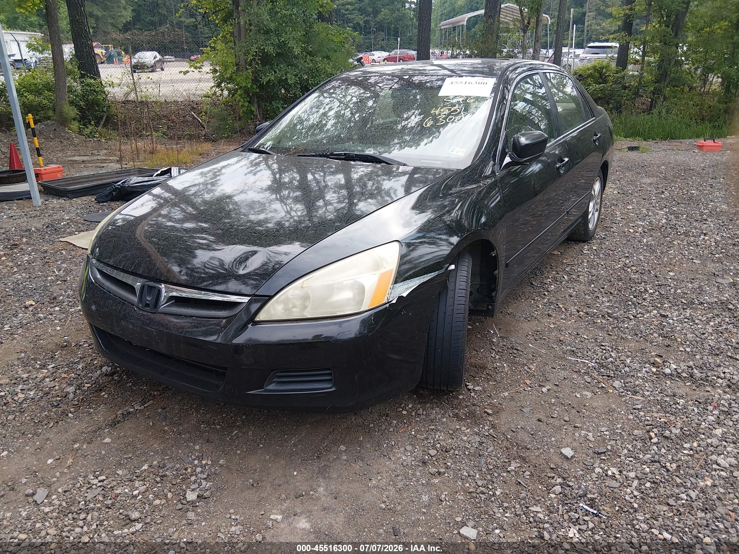 2007 Honda Accord 2.4 Ex Черный vin: 1HGCM56887A136426