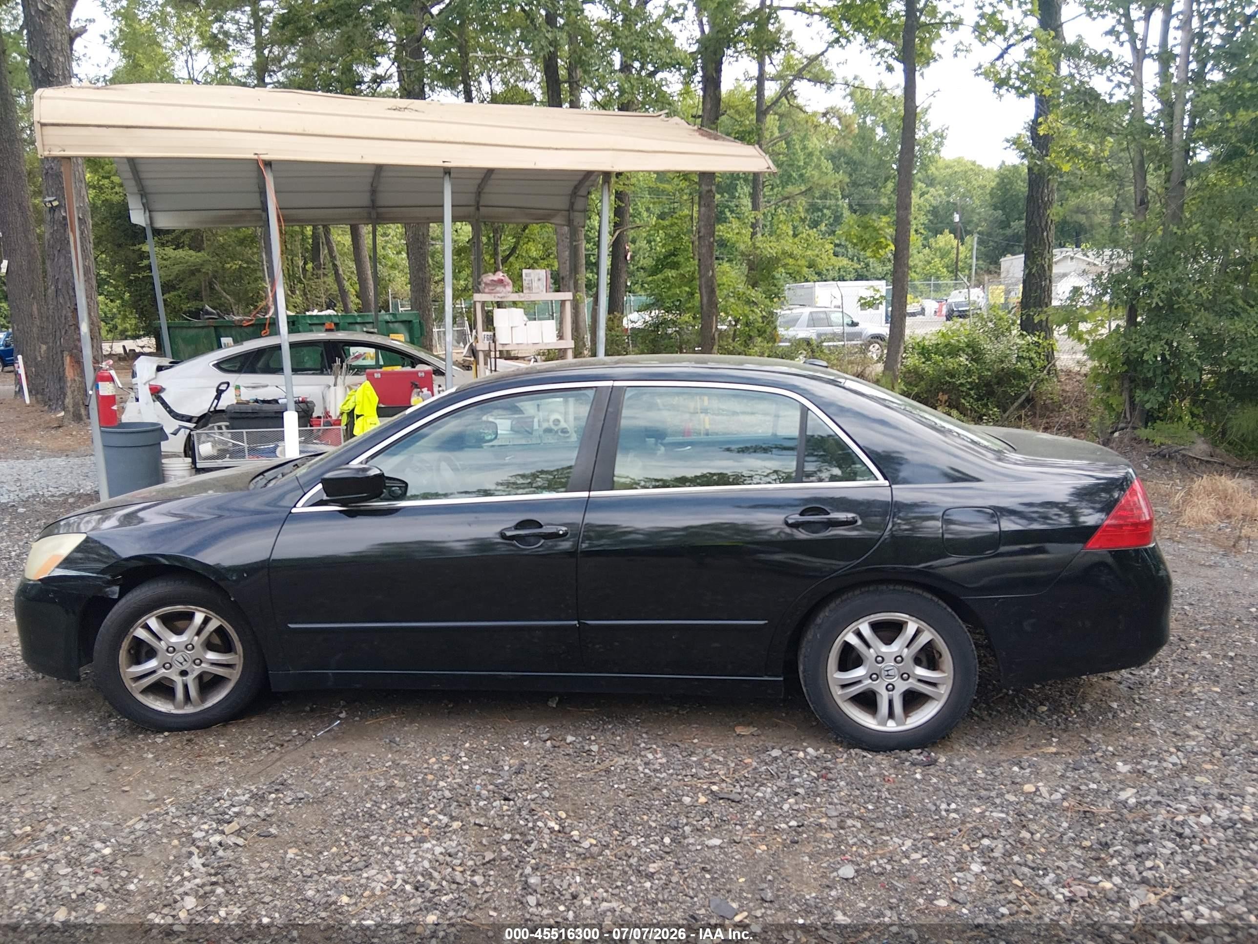 2007 Honda Accord 2.4 Ex Черный vin: 1HGCM56887A136426